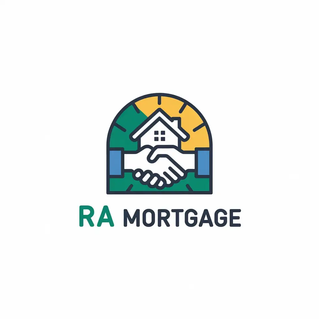 a vector logo design,with the text "RA MORTGAGE", main symbol:trust,Moderate,clear background