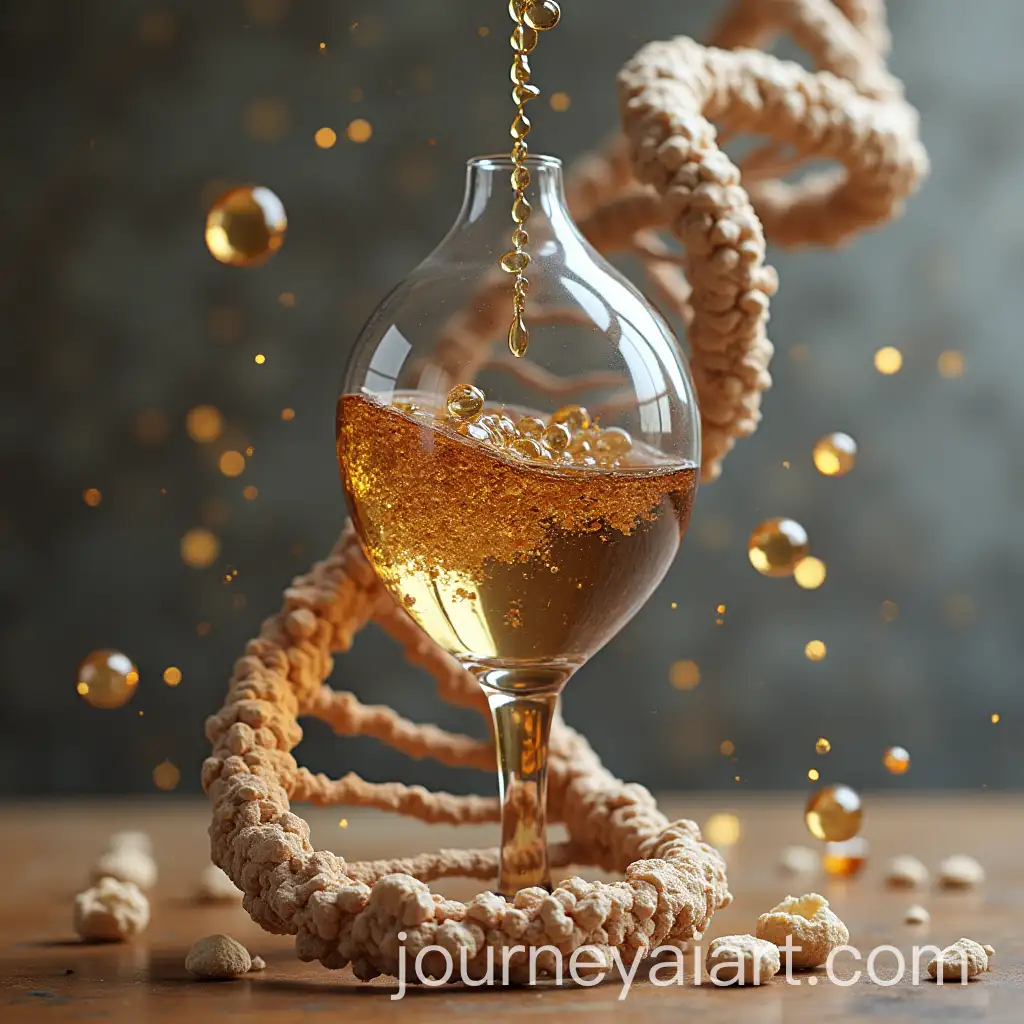 Intricate-DNA-Sculpture-Combining-Glass-and-Wood-Elements