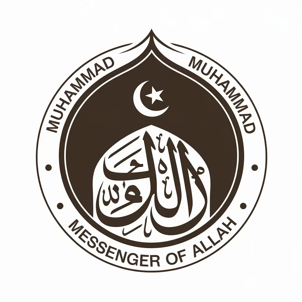 LOGO Design for Muhammad Messenger of Allah Daesh Symbol Moderate Style for Animals Pets Industry