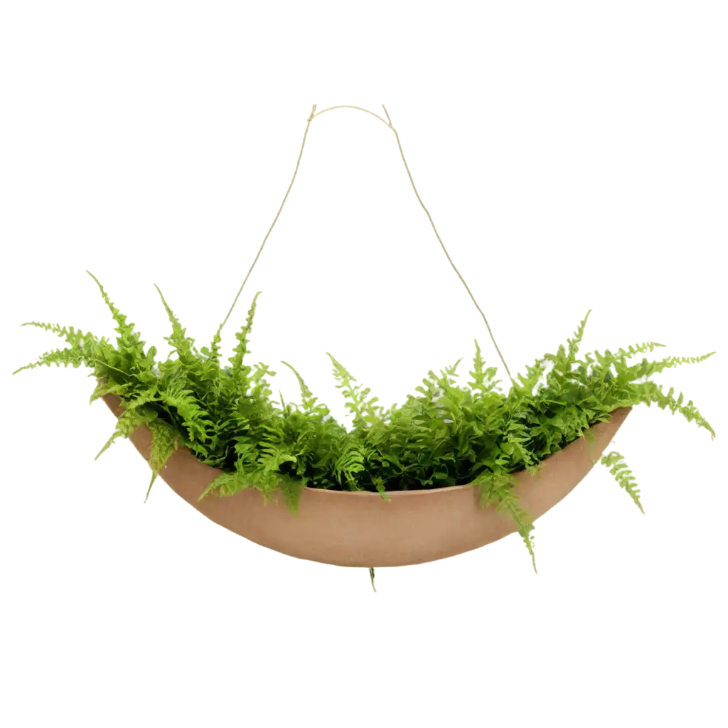 Exterior-Decoration-PNG-Half-Moon-Wall-Vase-Hanging-with-Fern