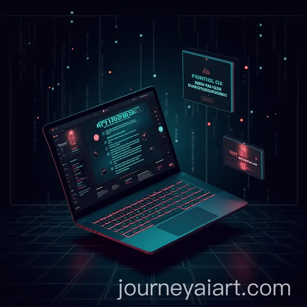 Cyberpunk-Hacker-Portfolio-Website-Layout-with-Floating-Digital-Screens-and-Neon-Aesthetic