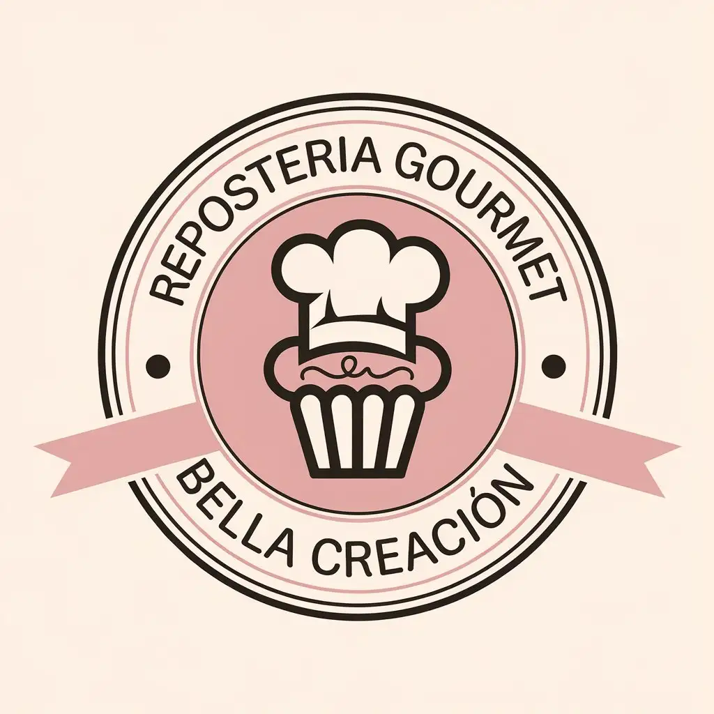 LOGO-Design-for-Reposteria-Gourmet-Bella-Creacion-Elegant-Text-with-Pastry-and-Artistic-Elements