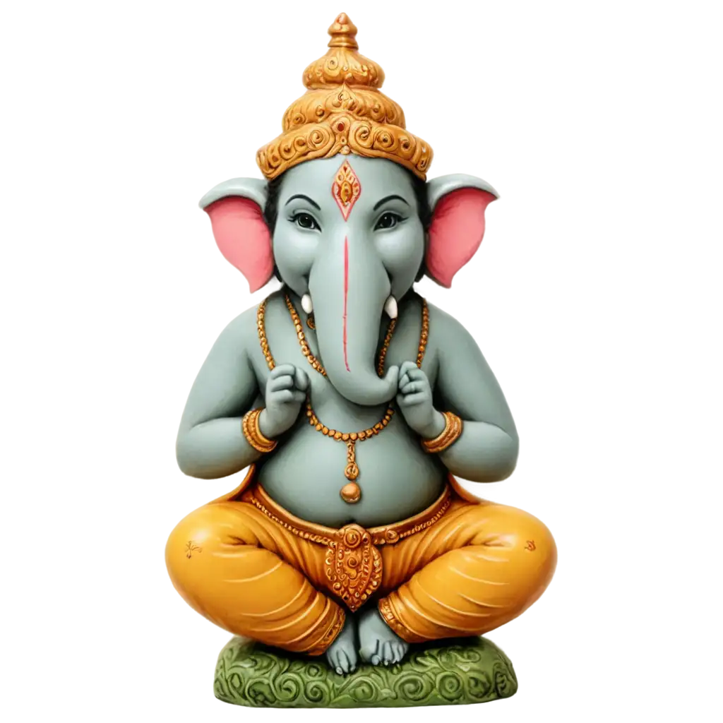 PNG-Image-Ganesh-Riding-a-Mouse-Artistic-Representation