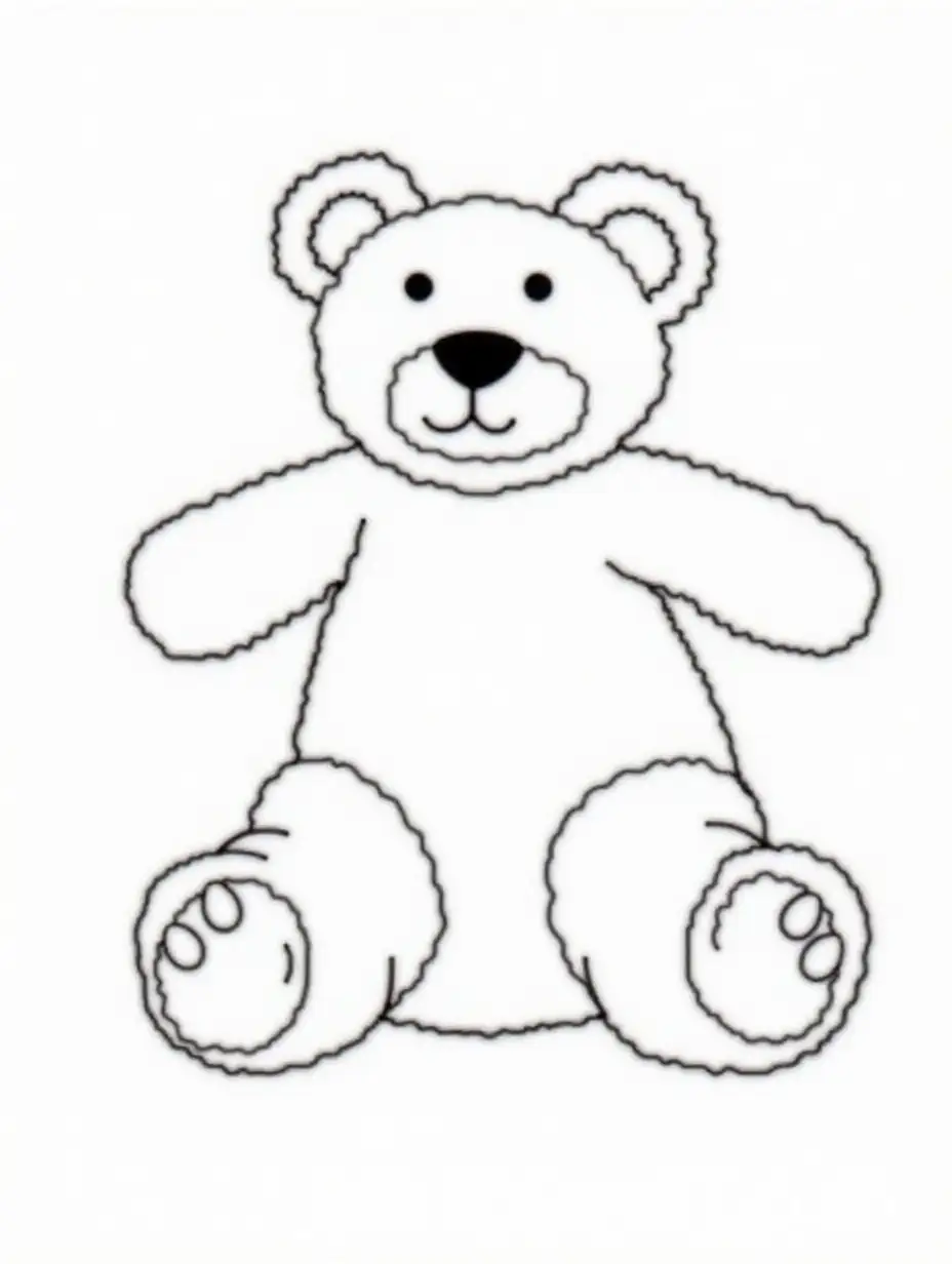 Adorable-Stuffed-Bear-Coloring-Art-for-Kids