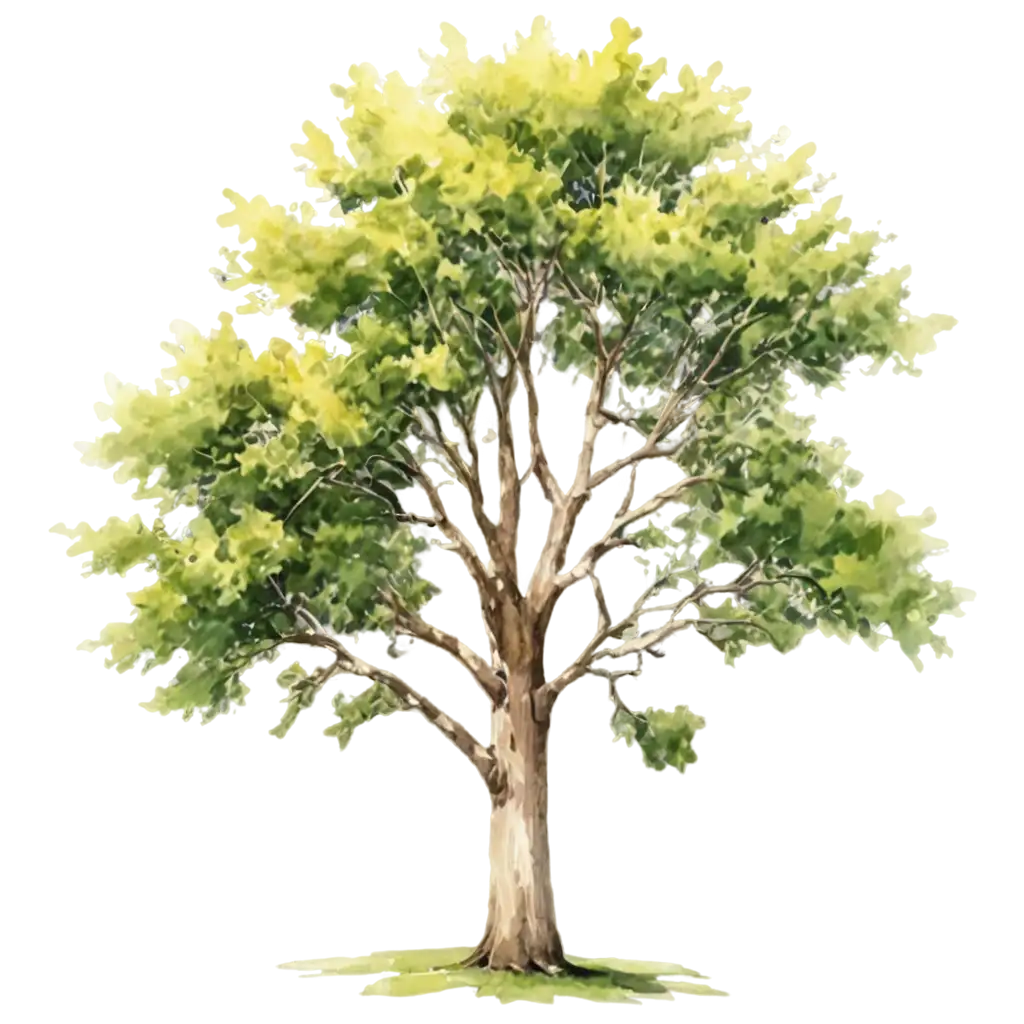 Tree-Plan-Watercolour-PNG-Image-for-Natural-Aesthetic-Design-and-Projects