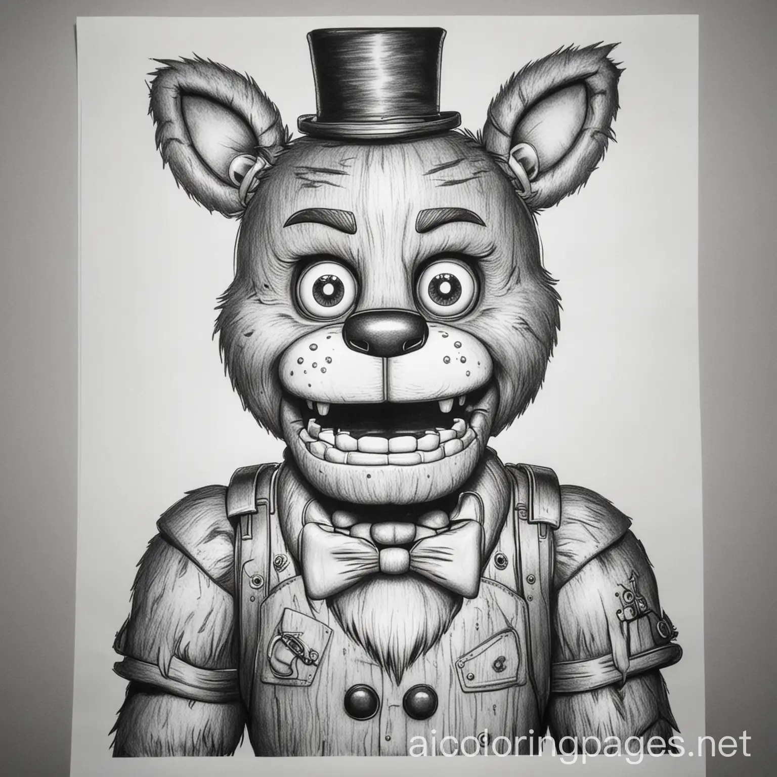 Coloring-Page-of-Five-Nights-at-Freddys-Characters