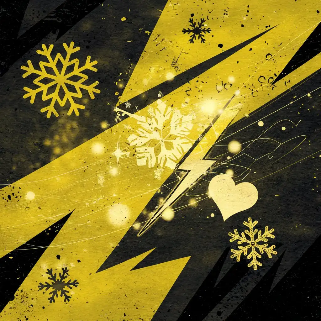 Abstract-Snowflake-Background-with-Yellow-and-Black-Special-Effects