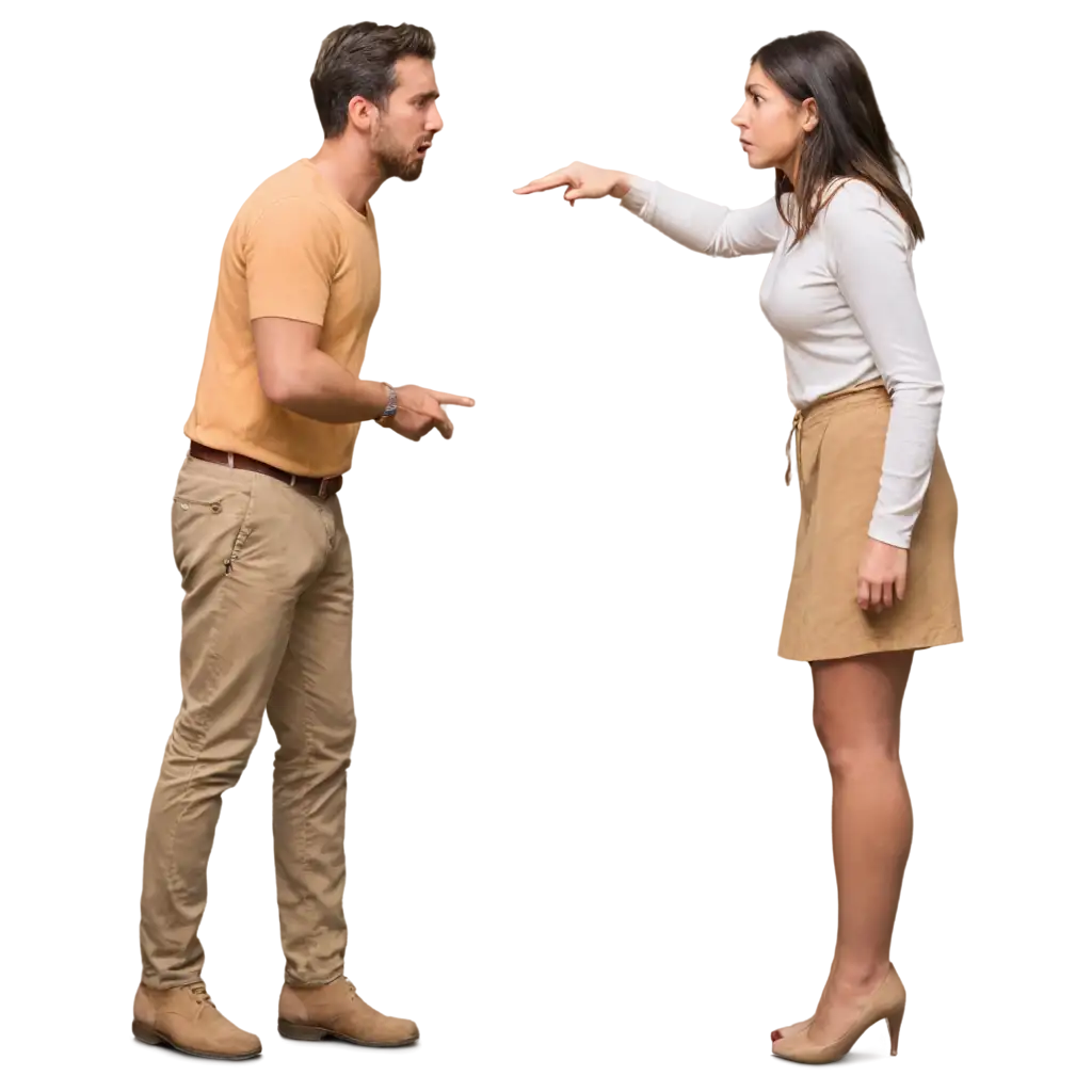 A-Man-Scolding-a-Woman-HighQuality-PNG-Image-for-Various-Applications