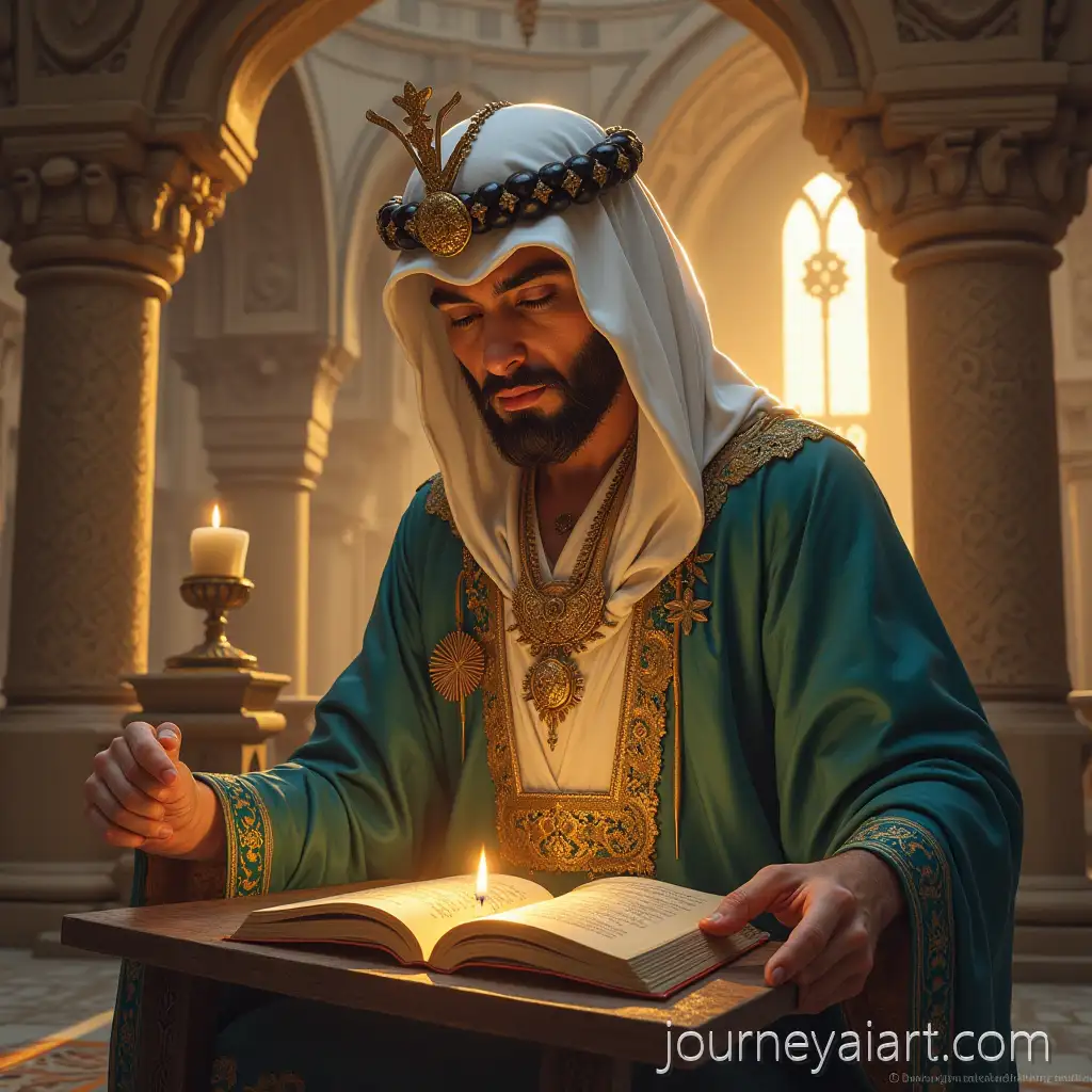 Smiling-Gulf-Person-Holding-LaptopSmiling-Gulf-Person-with-Laptop-with-One-Hand-and-Pointing-at-Screen