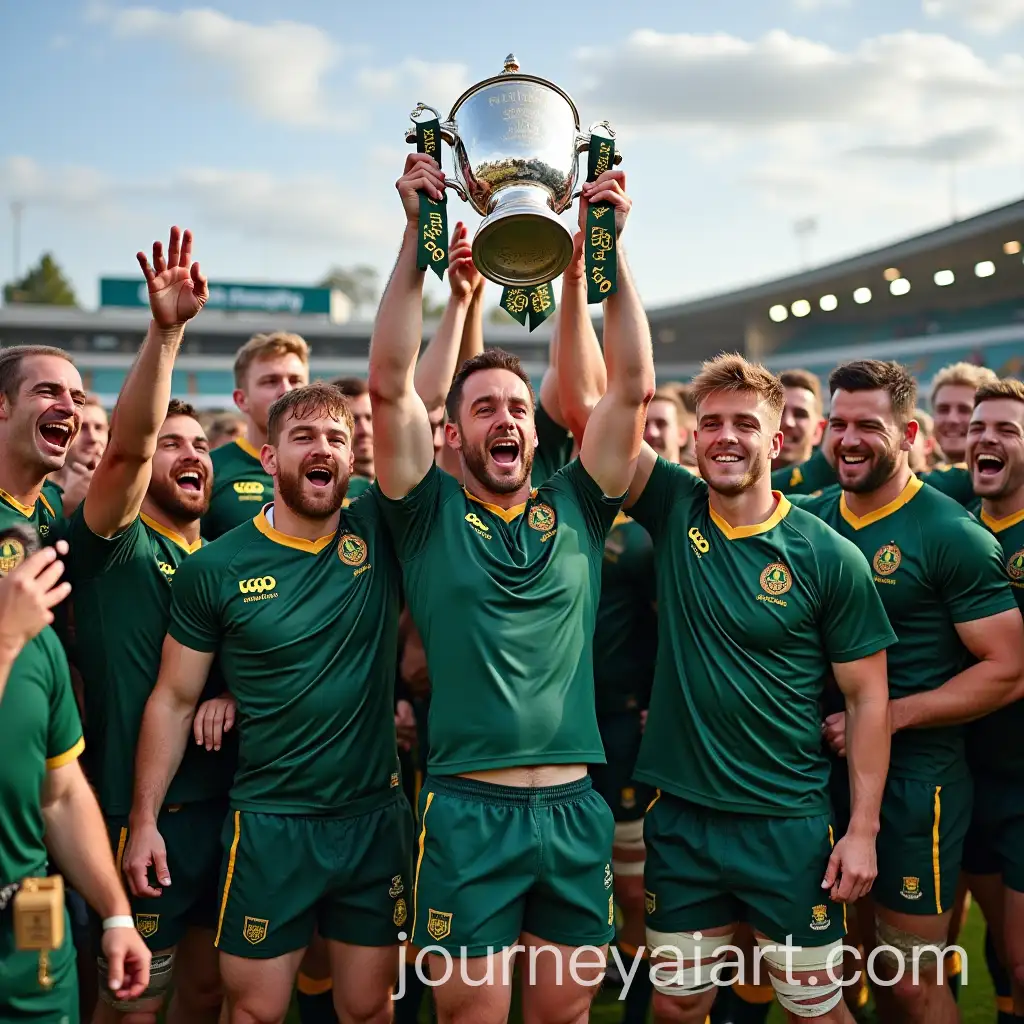Northampton-Saints-Rugby-Team-Celebrating-Trophy-VictoryAI-Art-Prompt-Expansion