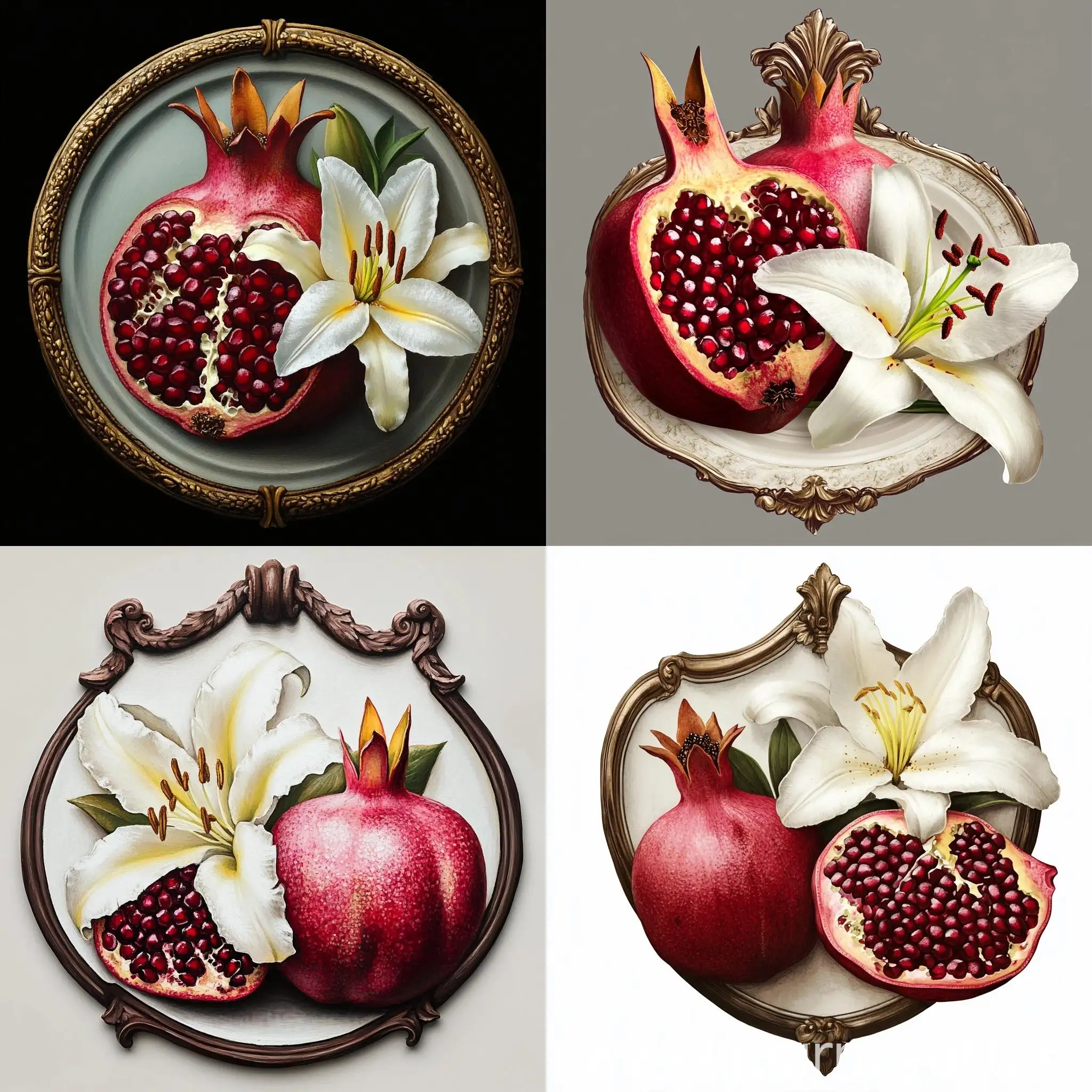 Corporate-Coat-of-Arms-with-Pomegranate-and-Lily-Emblem