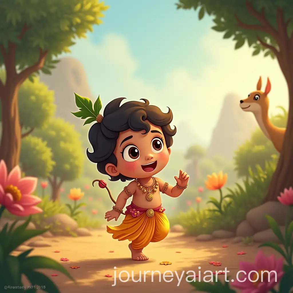 Joyful-Village-of-Gokul-with-Little-Krishna-Spreading-Happiness