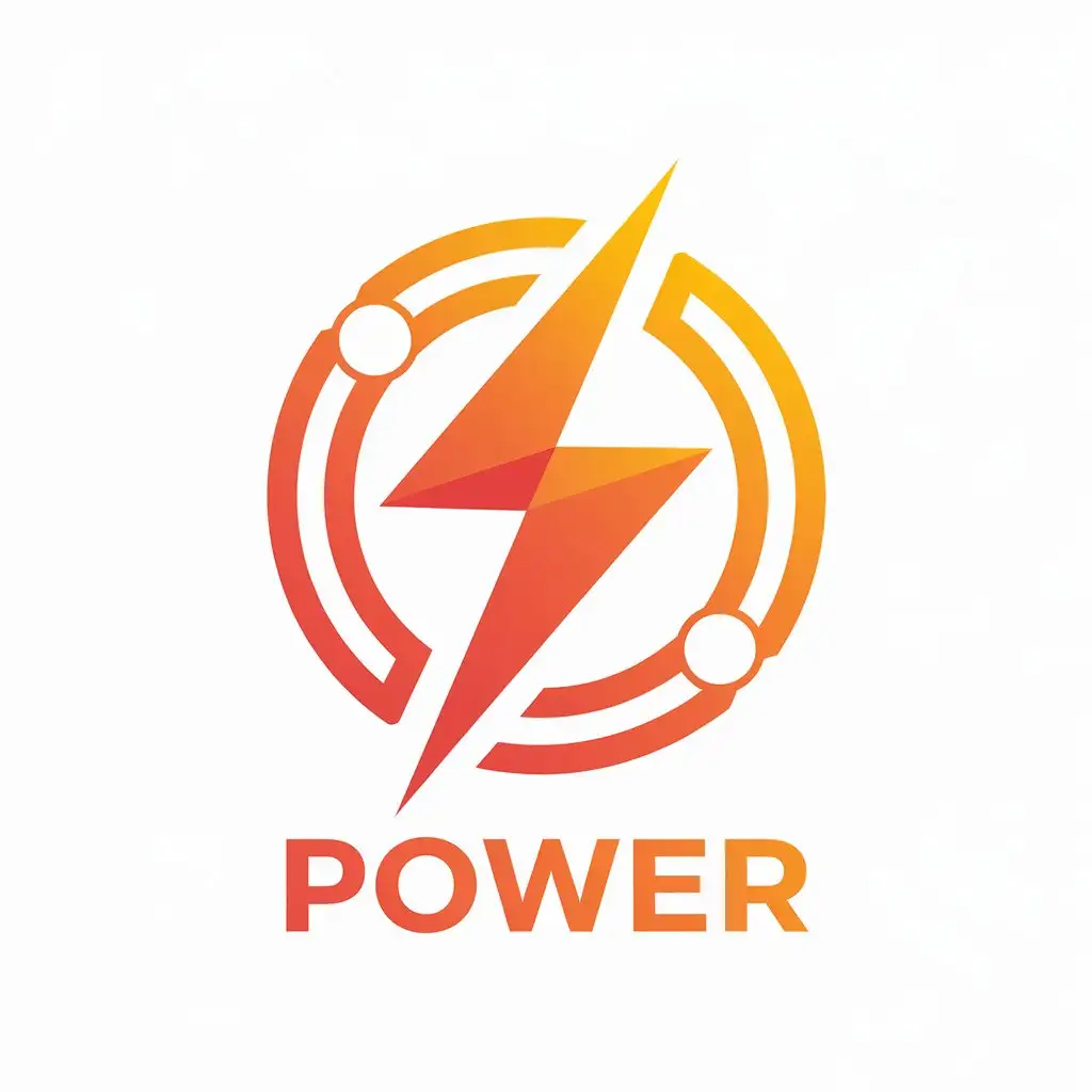 LOGO Design for Power Bold TextBased Symbol for the Internet Industry with Clear Background