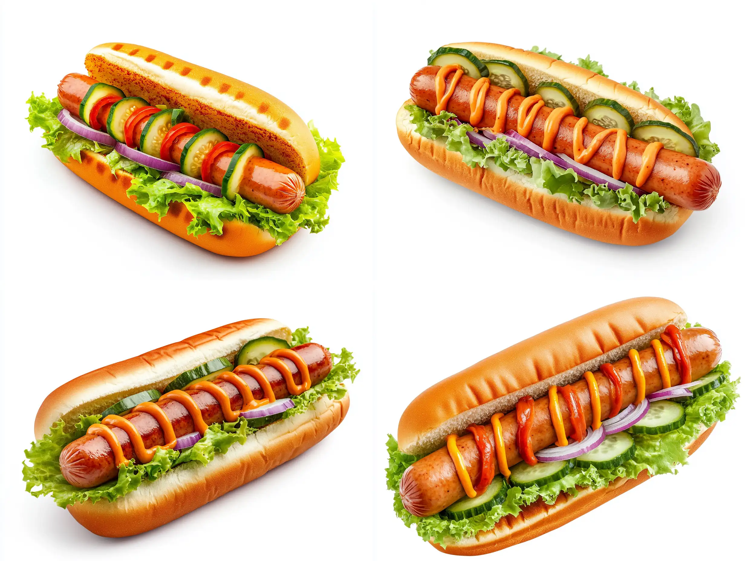 Delicious-Hot-Dog-with-Fresh-Vegetables-on-White-Background