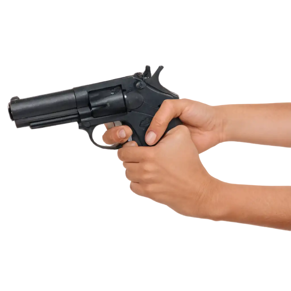Hand-Holding-Gun-PNG-Image-HighQuality-Transparent-Background-for-Versatile-Use