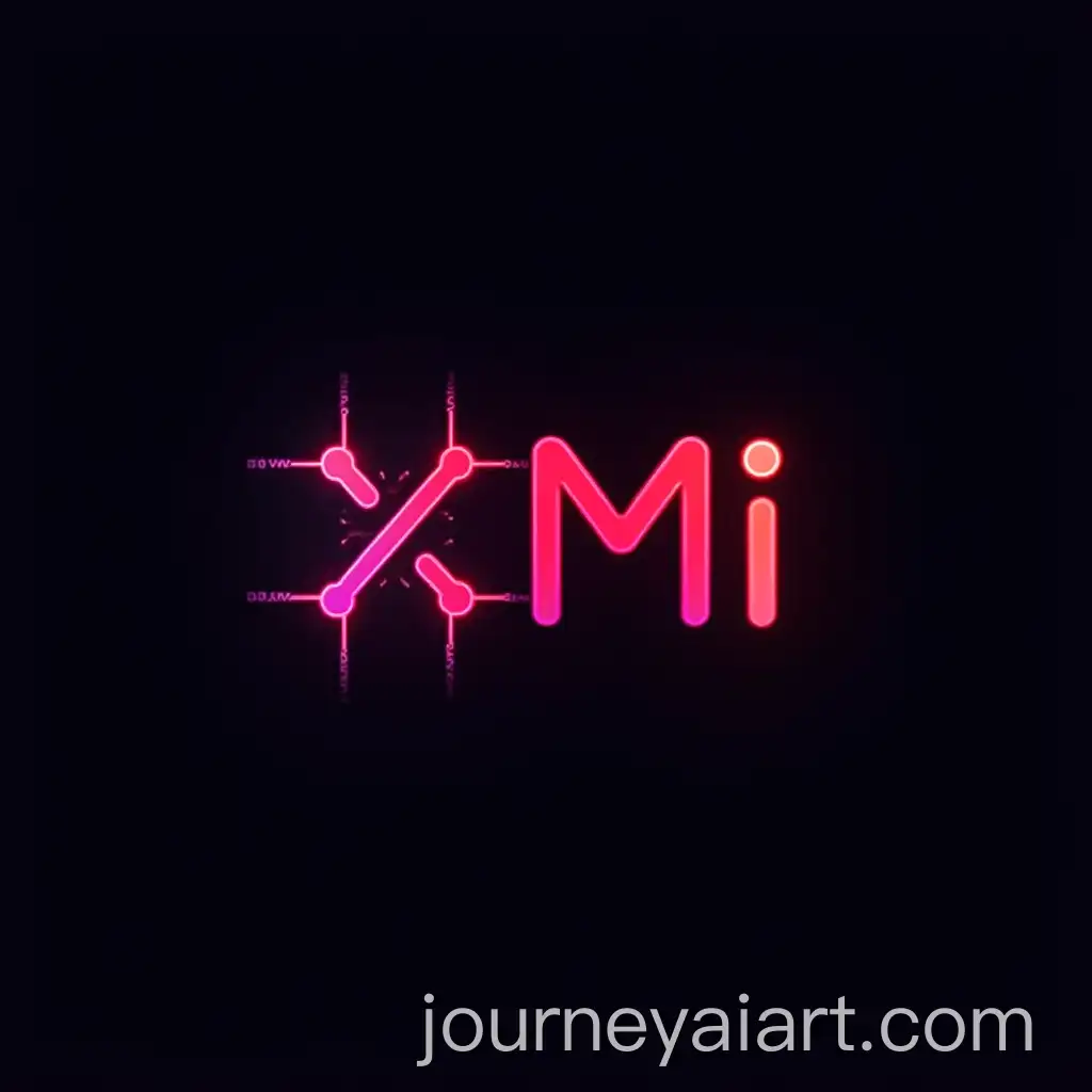 Futuristic-3D-PCB-Circuit-Logo-in-Red-and-Violet