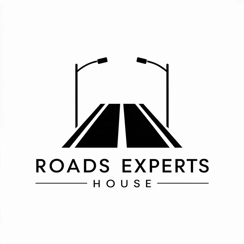 LOGO-Design-for-Roads-Experts-House-Minimalistic-Road-and-Street-Light-Theme