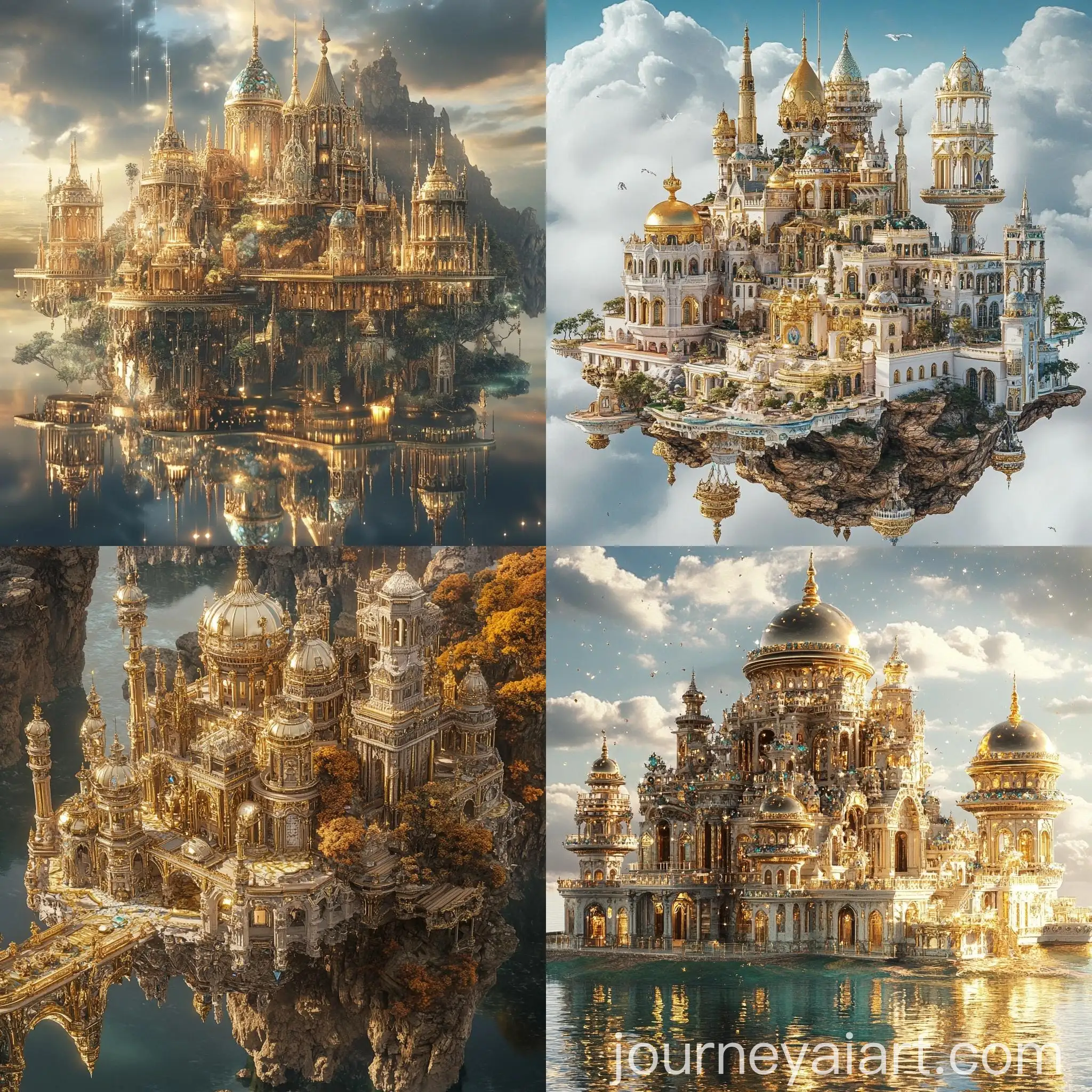 Magnificent-Floating-Island-with-Ornate-Golden-Buildings-and-Jewel-Embellishments