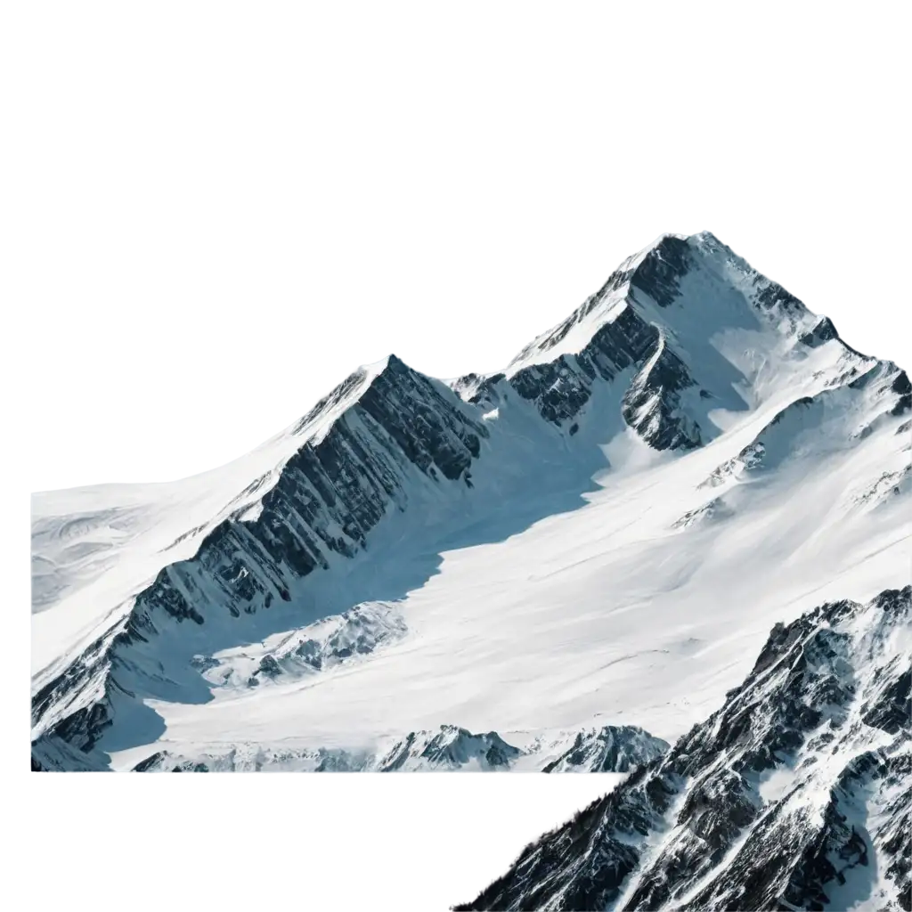 Snow-Mountain-PNG-Image-HighQuality-Landscape-Illustration-for-Versatile-Use