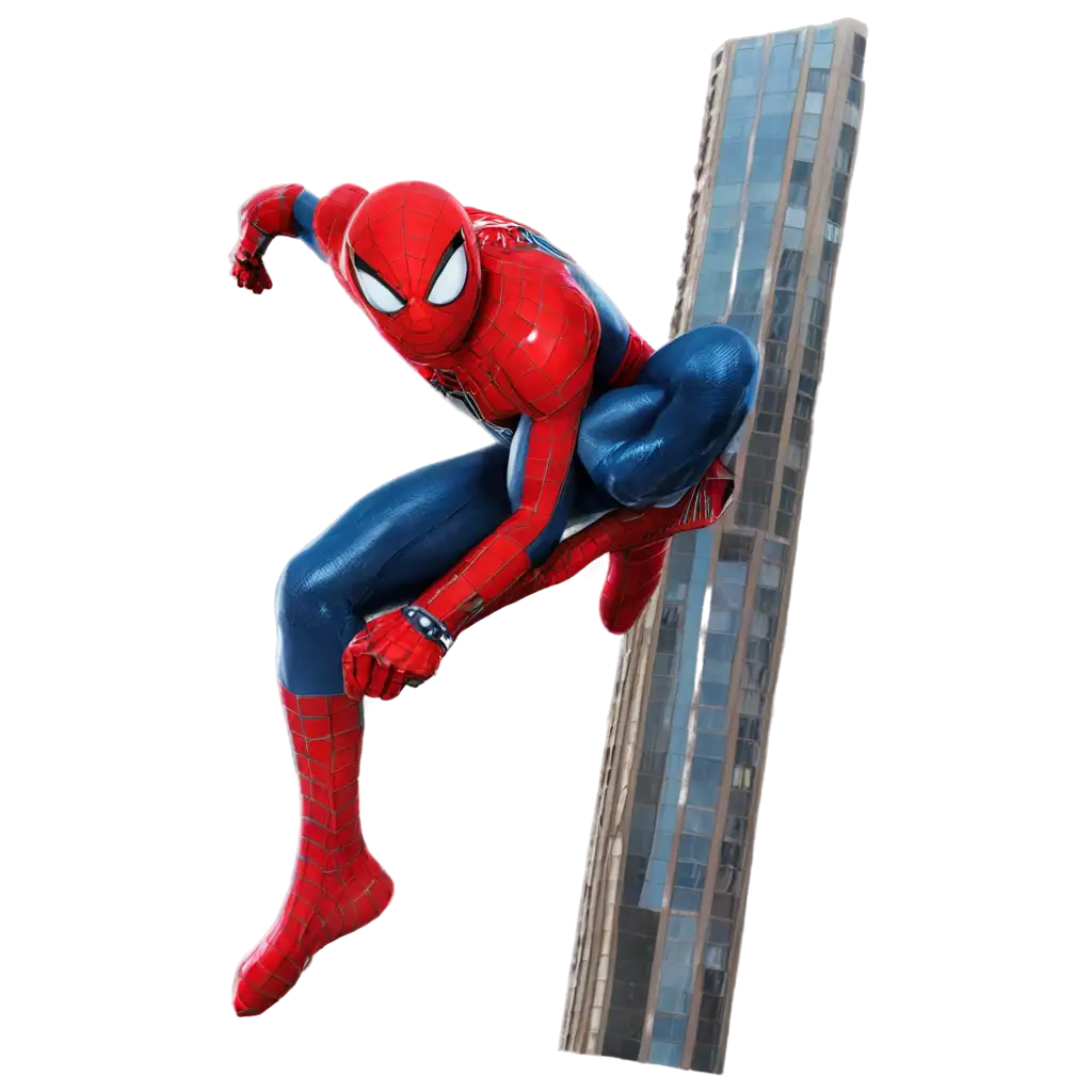 SpiderMan-on-Building-PNG-Image-for-HighQuality-Visuals