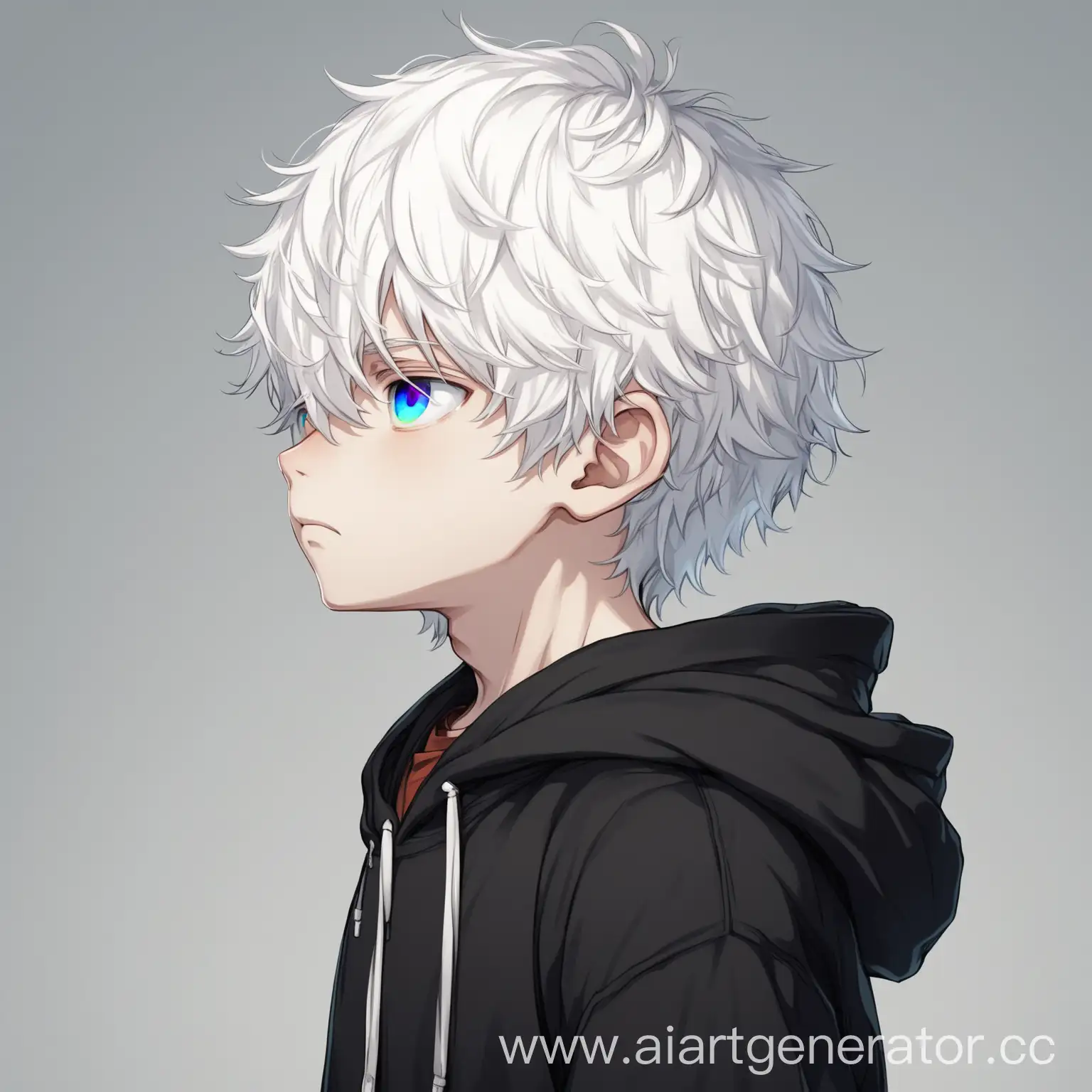 Little-Boy-with-Heterochromia-and-White-Hair-in-Hoodie