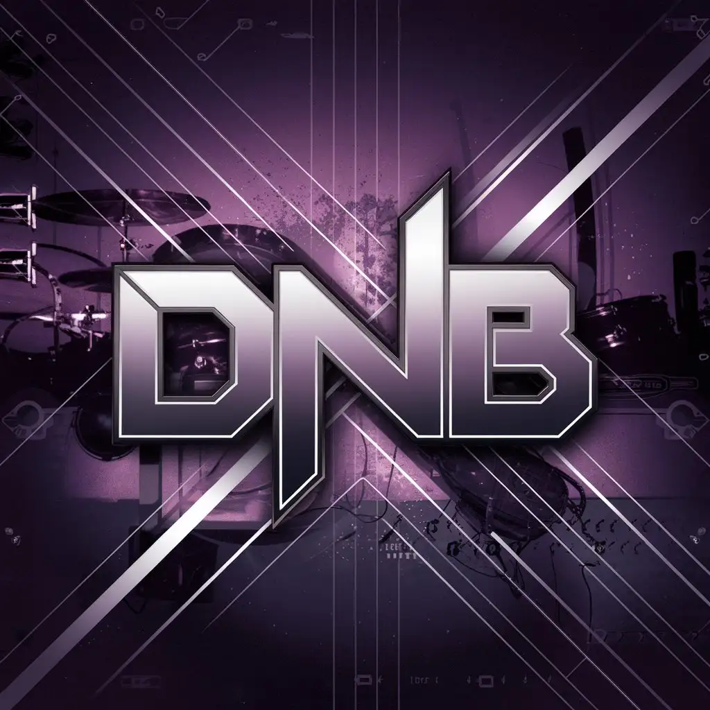 DNB-Logo-with-SciFi-Font-and-Drum-Bass-Music-Elements