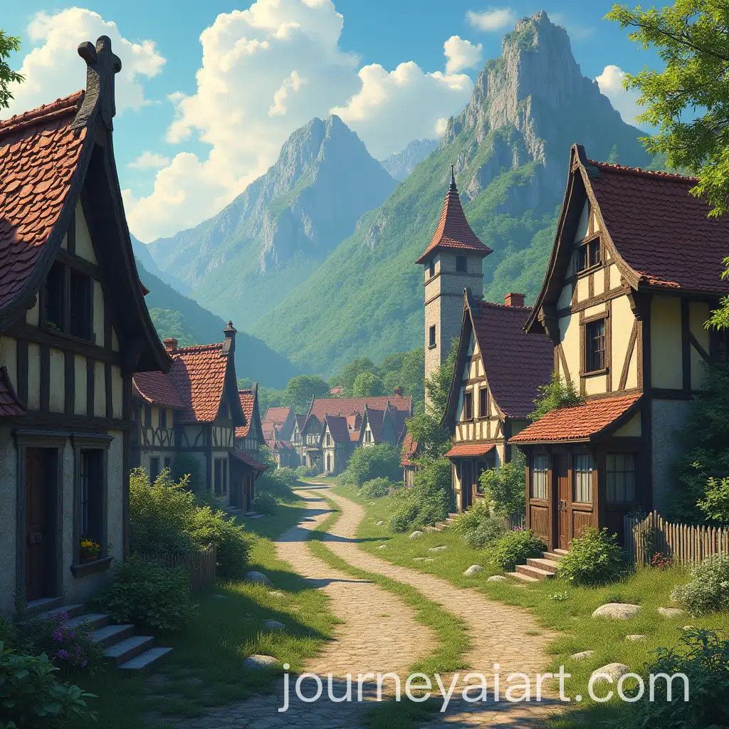 Enchanting-Fantasy-Village-in-Retro-PS2-Graphics
