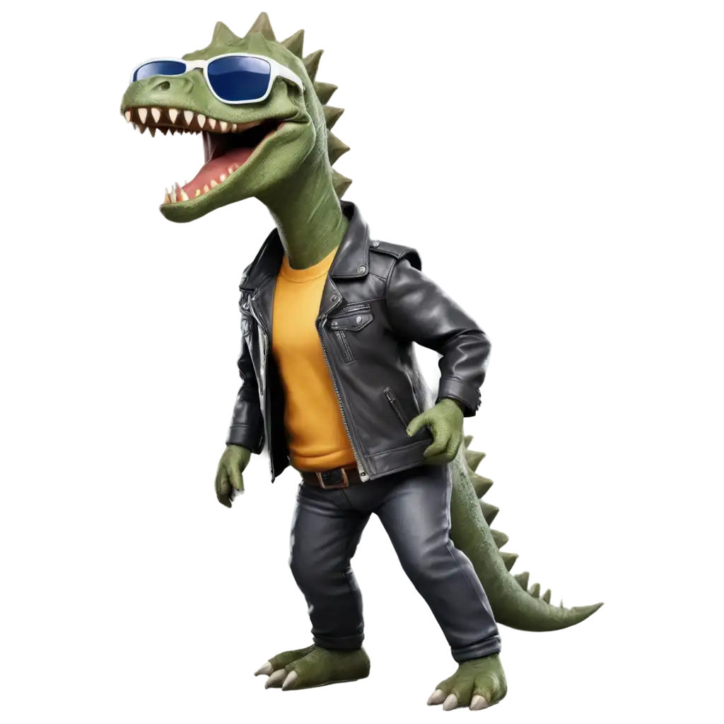 Unique-PNG-Image-Dinosaur-with-Leather-Jacket-and-Sunglasses