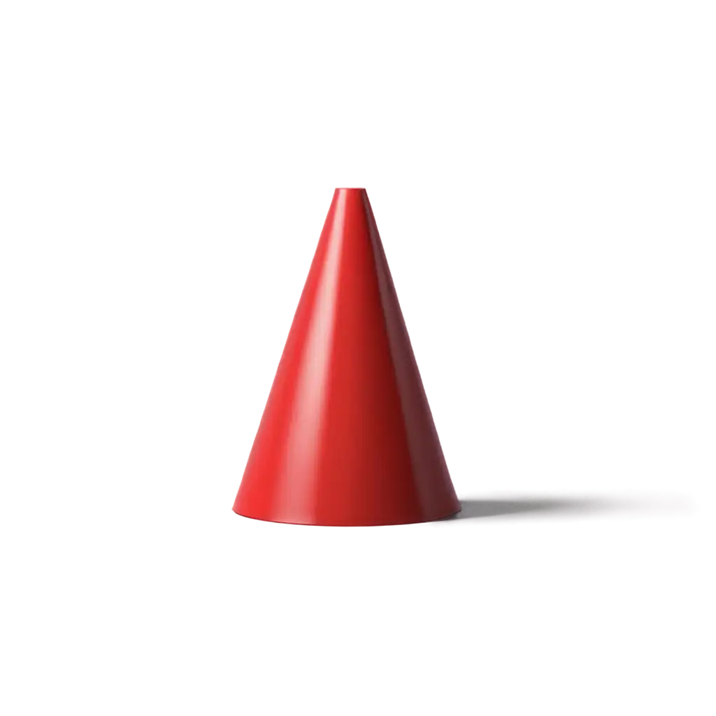 Red-Cone-PNG-Image-HighQuality-Transparent-Background-for-Versatile-Use