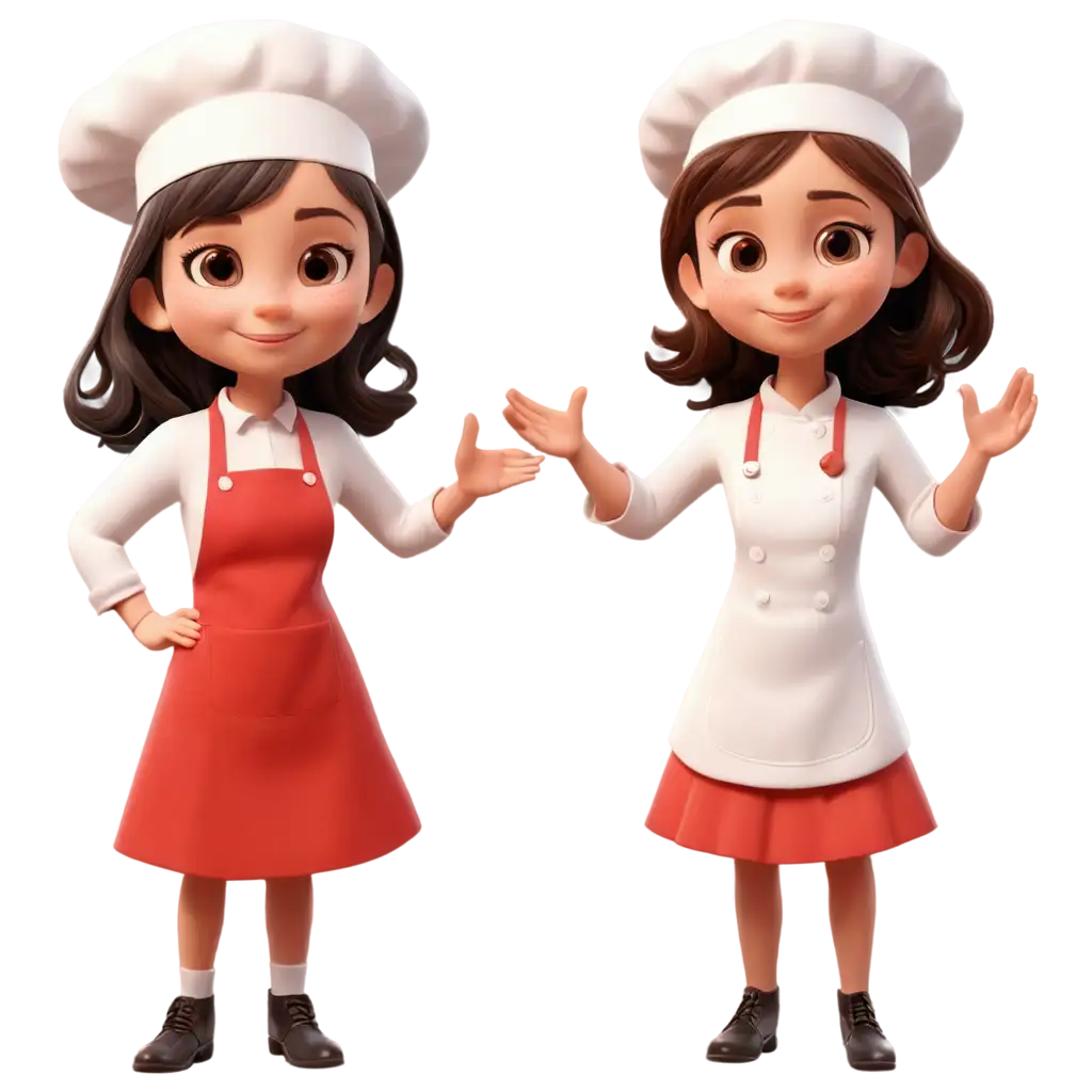 Two-Cute-Cartoon-Children-Chefs-PNG-Playful-Girl-Chefs-in-a-HighQuality-Image-Format