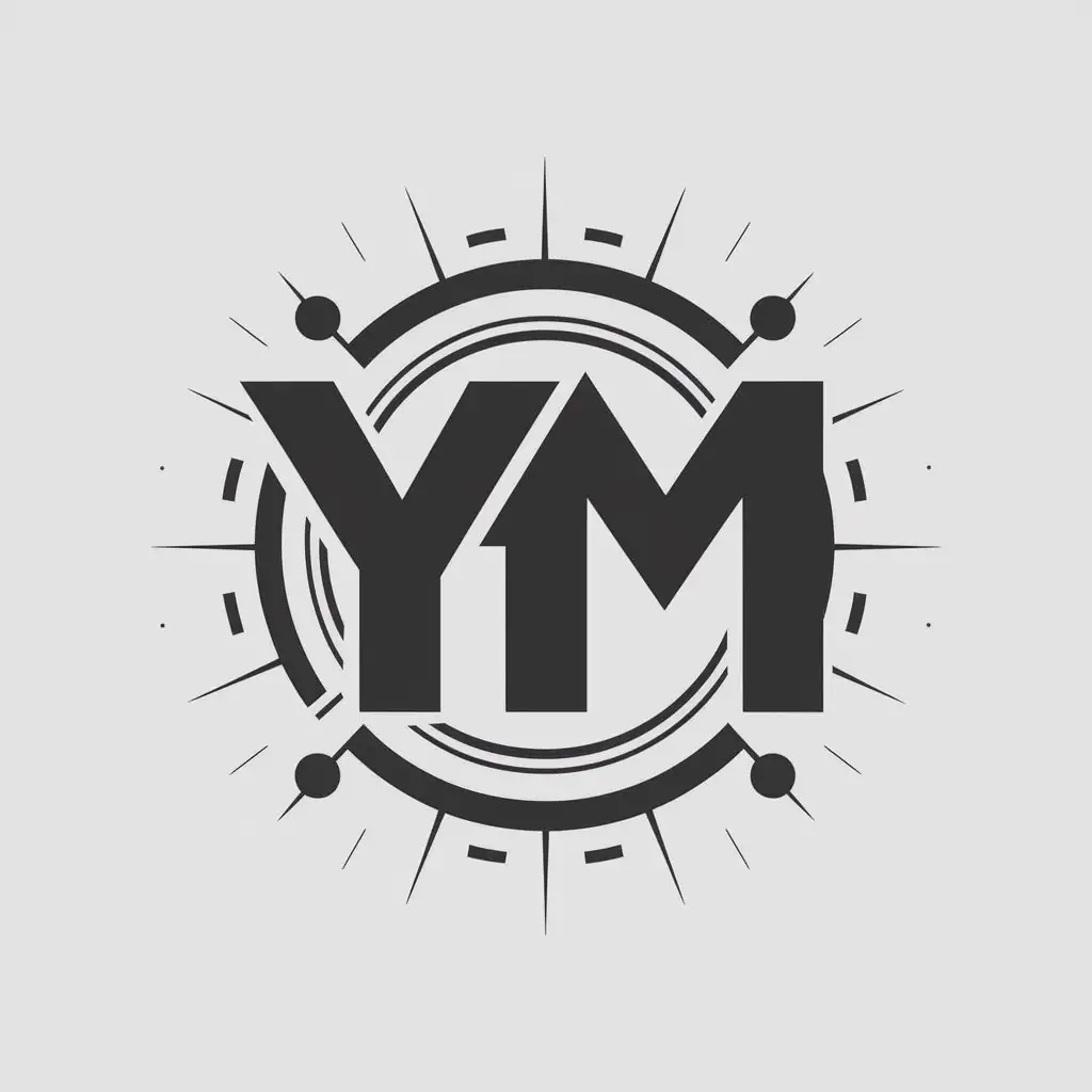 LOGO Design For YM TechnologyThemed Vector Logo for Retail Industry