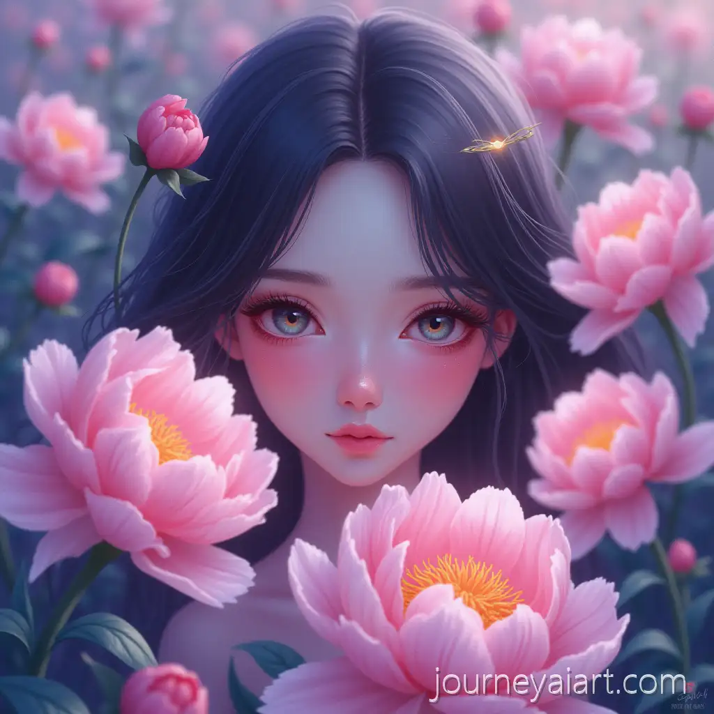 Ethereal-Fantasy-Portrait-Hidden-AmongEthereal-fantasy-portrait-Blooming-Peonies-with-Glowing-Eyes