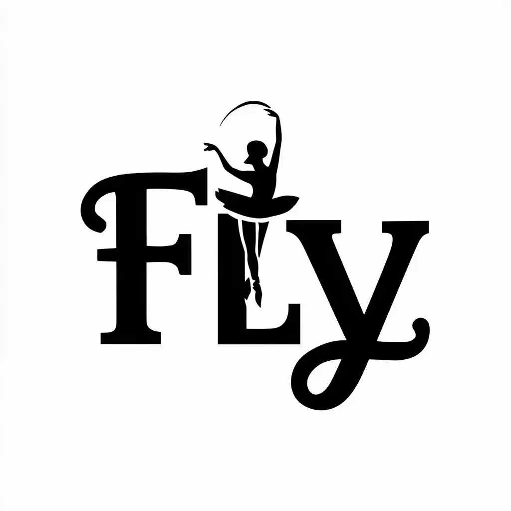 LOGO-Design-for-Fly-Elegant-Ballerina-Vector-Logo-Design