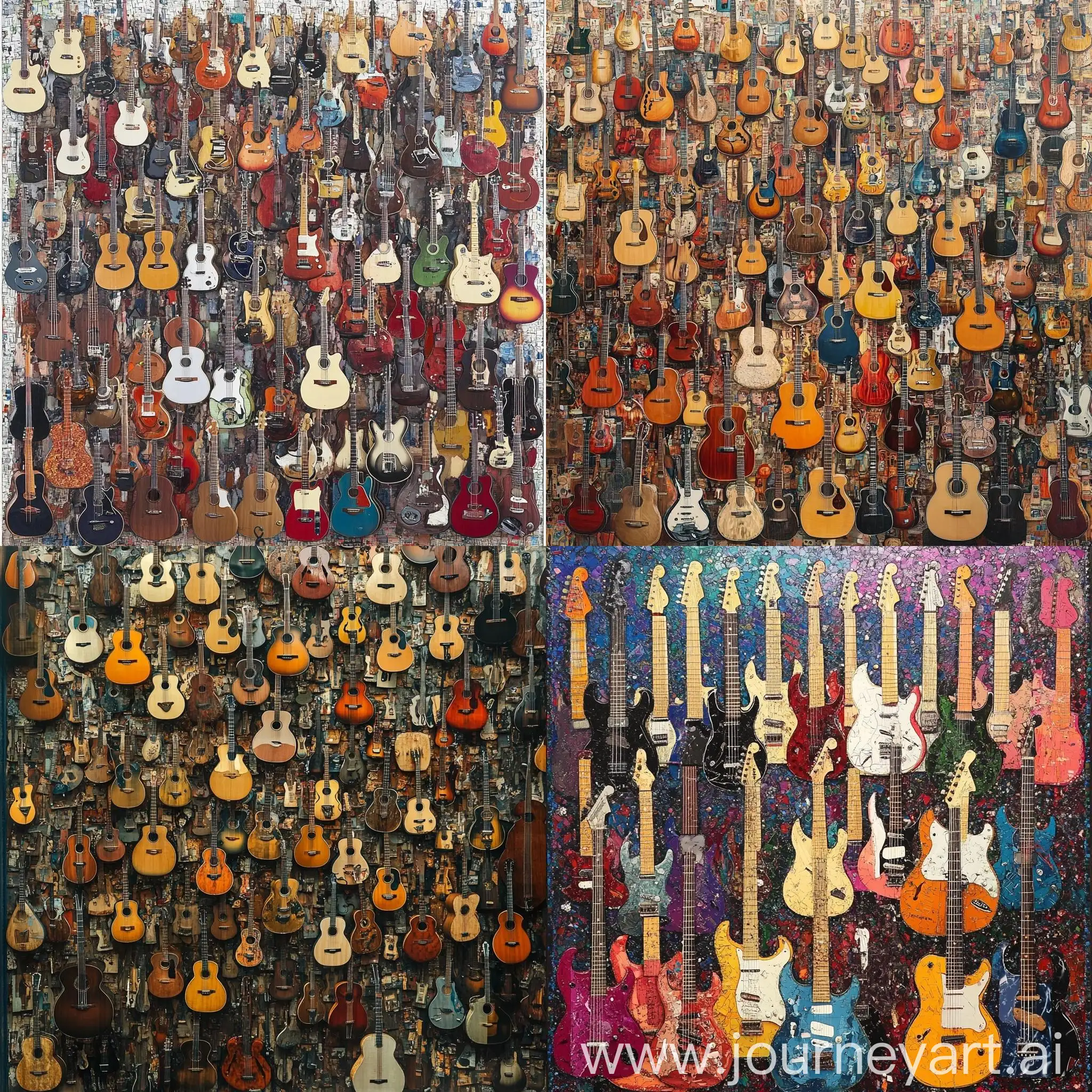 Vibrant-Array-of-100-Guitars-in-a-Symphonic-Harmony