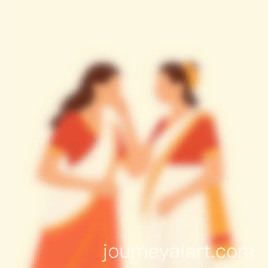 Sindur-Khela-Celebration-Women-in-Red-and-White-Sarees-Applying-Vermillion