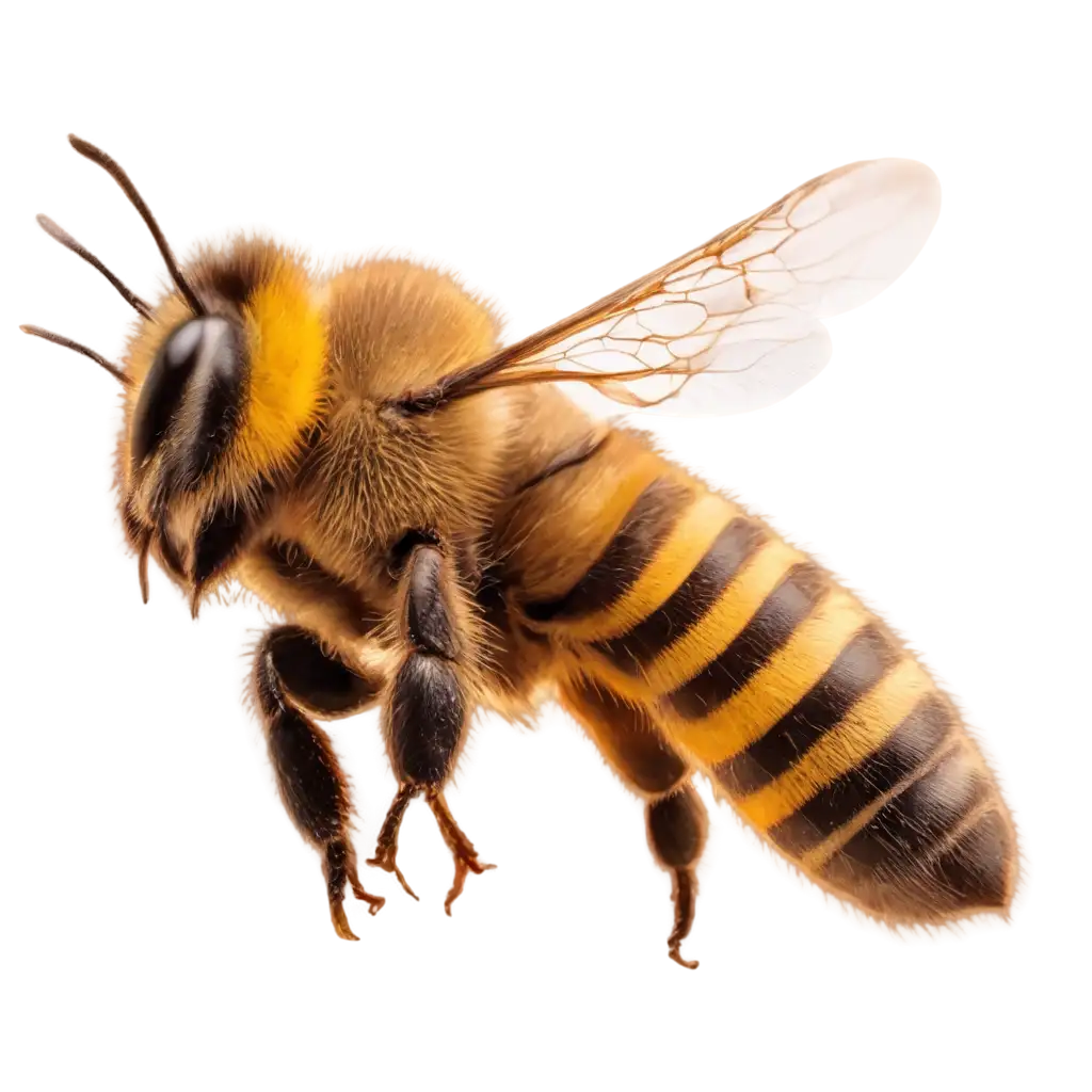 Flying-Little-Honey-Bee-PNG-Image-HighQuality-Transparent-Background-for-Versatile-Use