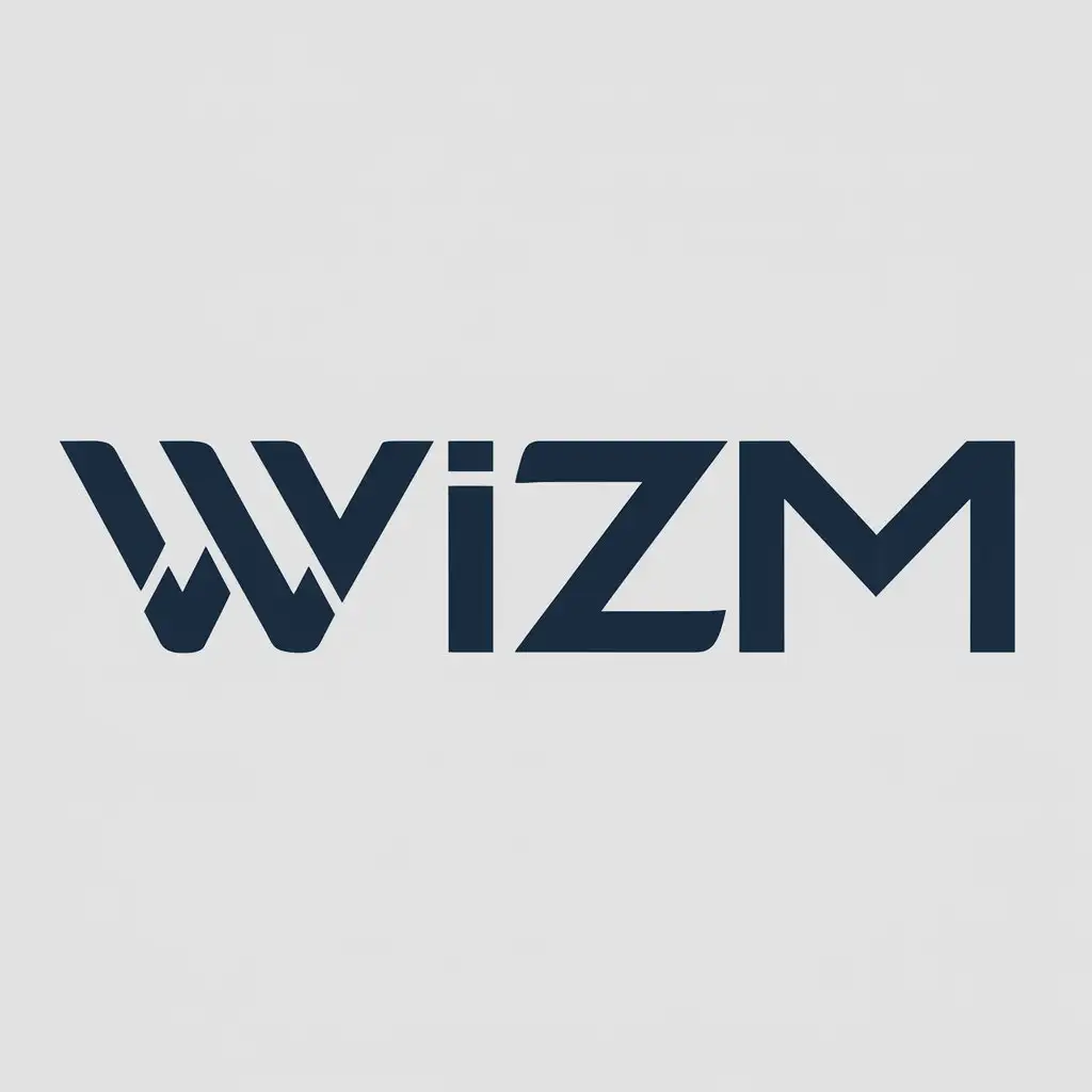 a logo design,with the text "WIZM", main symbol:WIZM,Moderate,clear background