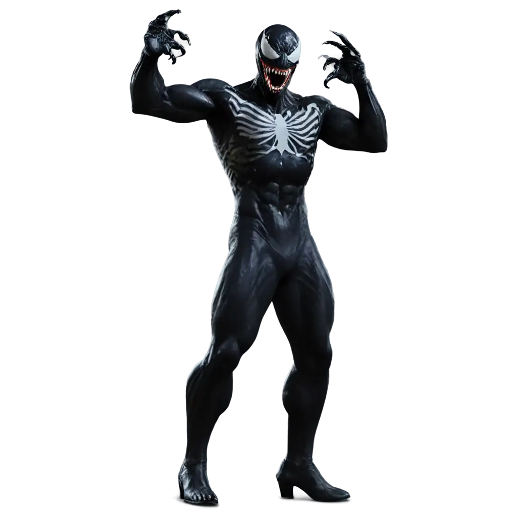 Venom-Standing-Pose-PNG-Image-for-HighQuality-Graphic-Design-and-Digital-Use