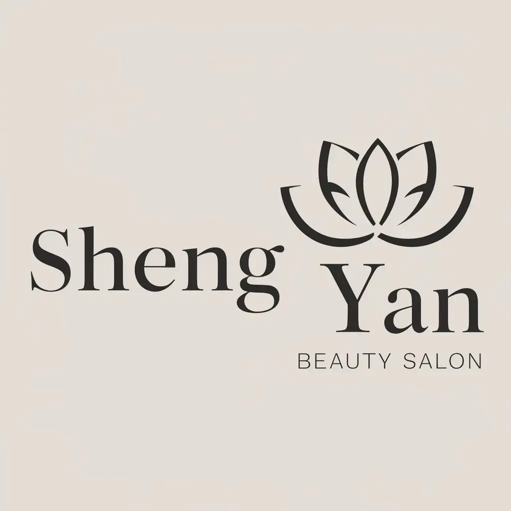 a logo design,with the text "sheng yan", main symbol:sheng yan,Moderate,be used in beauty salon industry,clear background