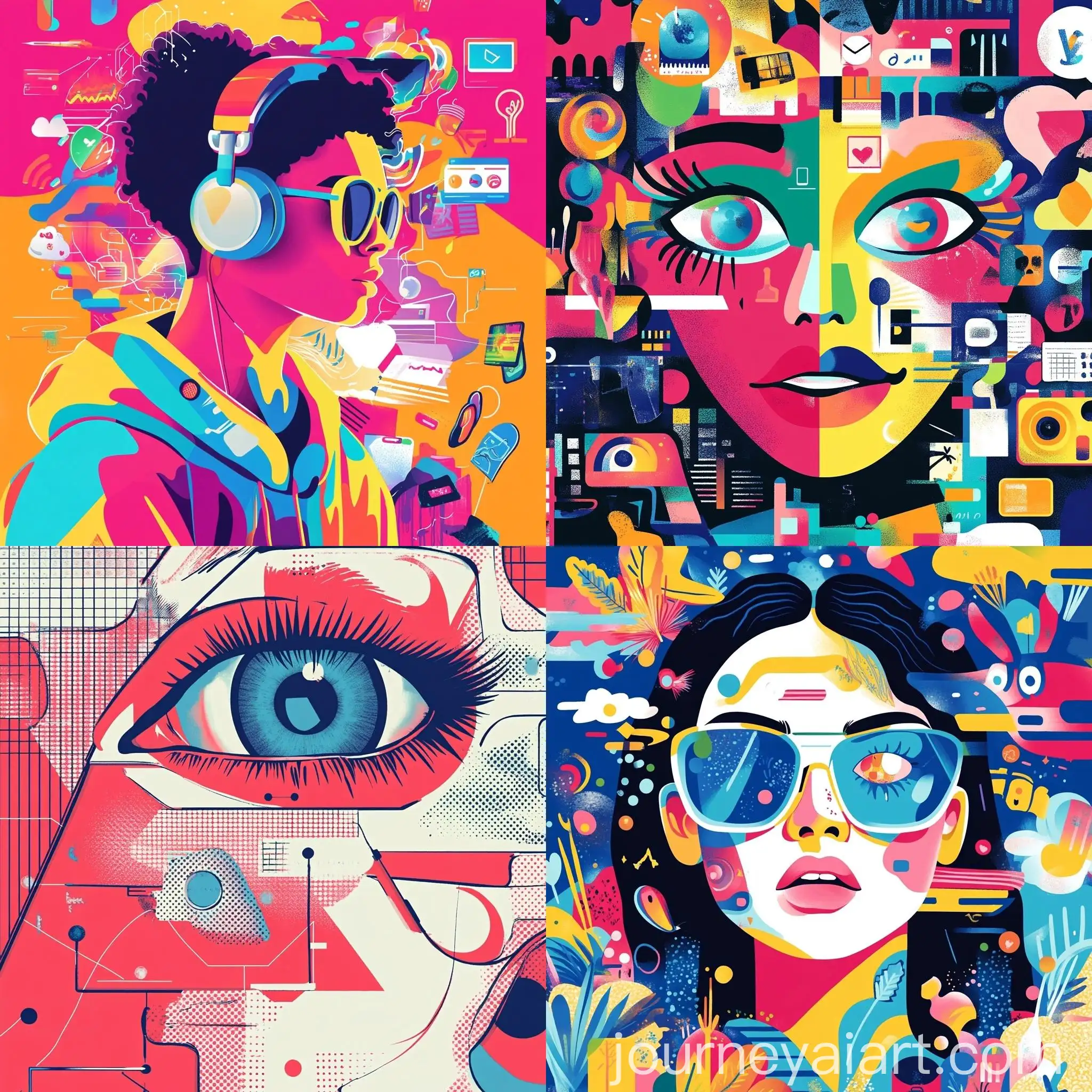 Pop-Culture-Graphic-Illustration-Social-Media-Trends-and-Pop-Culture-Elements