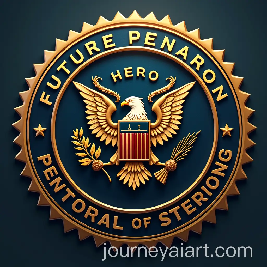 Futuristic-Pentagon-Hero-Ranking-Badge-Design