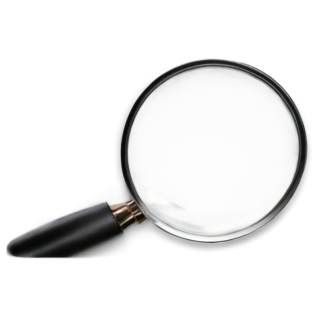 Image of a magnifieng glass with 30 degree angle like a icon