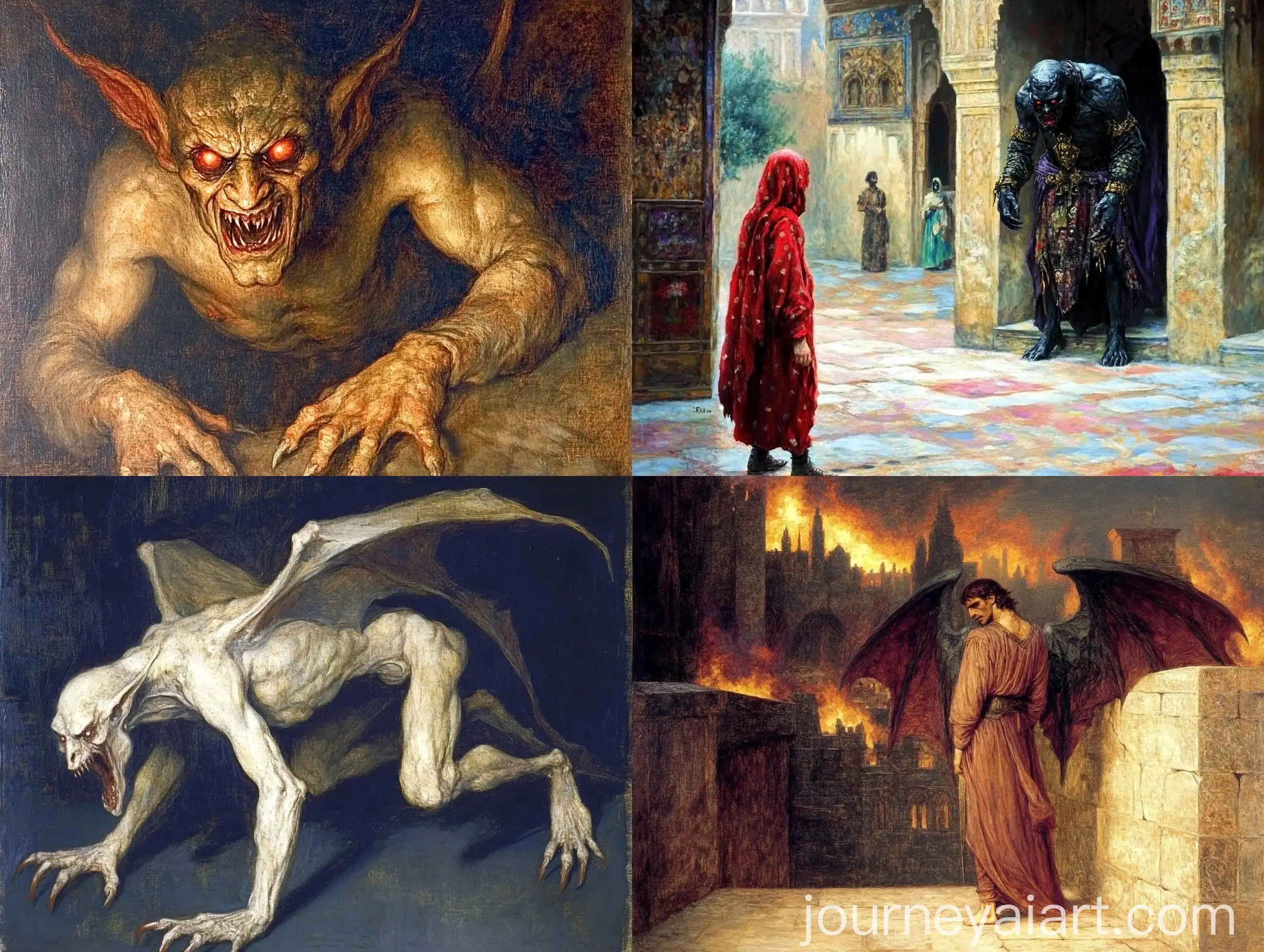 Terrifying-Demon-in-Oil-Painting-by-Edwin-Austin-Abbey