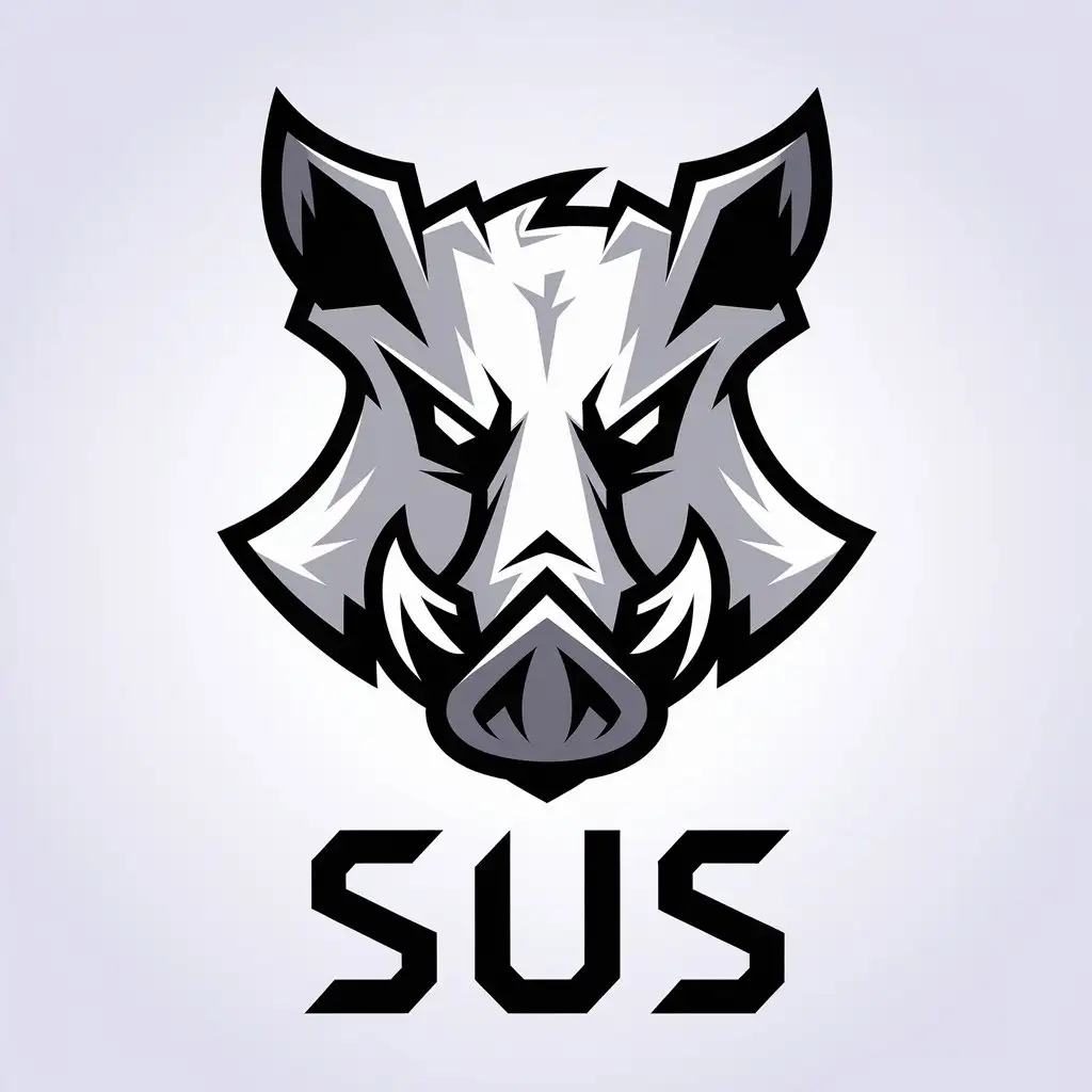 LOGO-Design-for-Sus-Minimalist-Wild-Boar-Head-with-Technology-Industry-Appeal