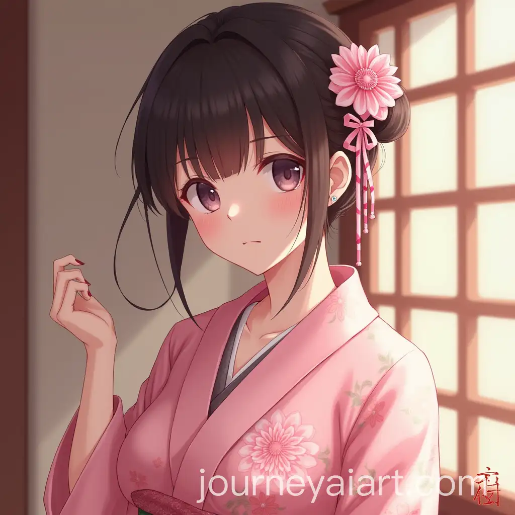 PhotorealAI-Art-Prompt-Expansionistic-Portrait-of-Nezuko-Wearing-a-Pink-Kimono