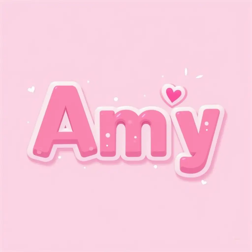 Playful-and-Feminine-Typography-Design-for-Amy-from-Sonic-Series-with-Heart-Accents