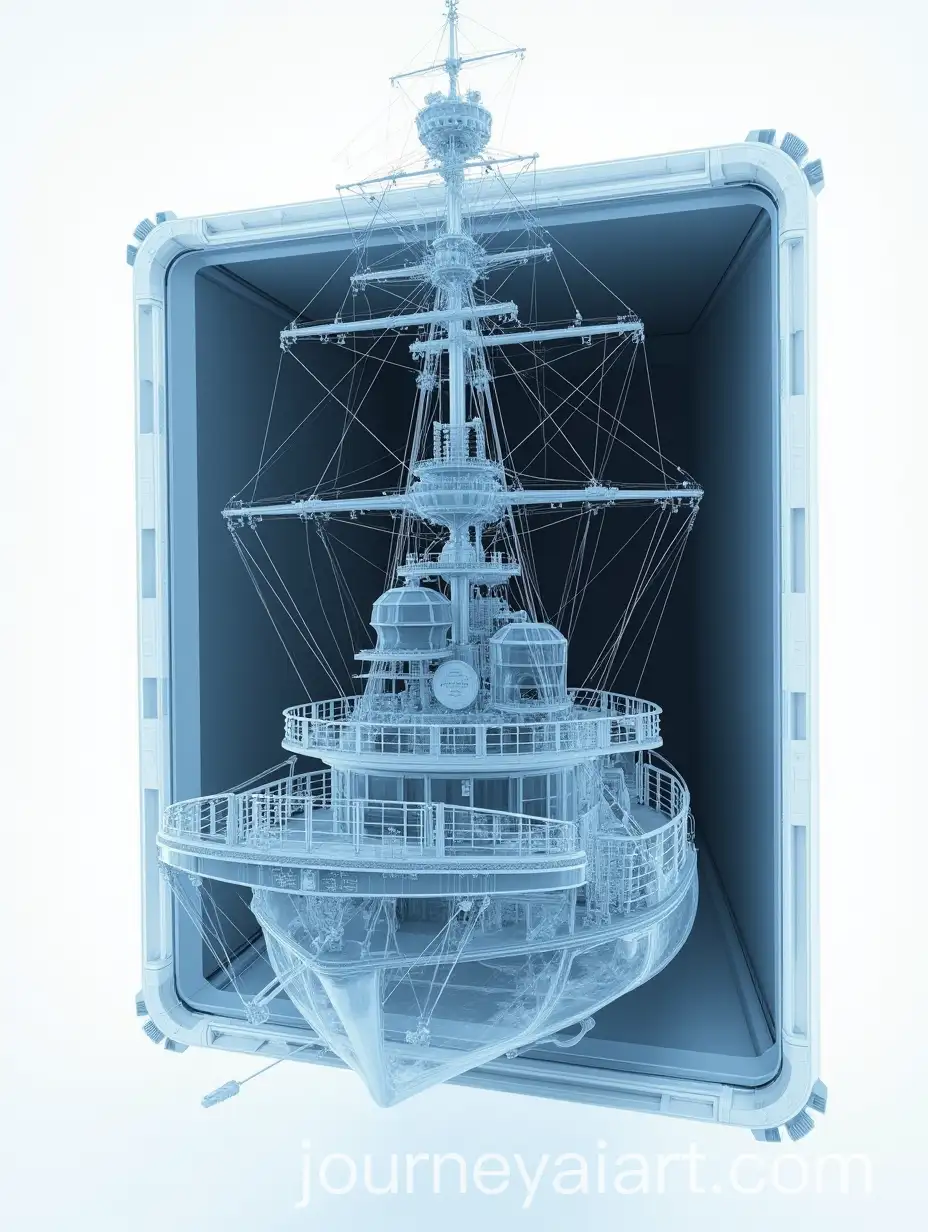 Xray-View-of-Military-Shipboard-Wiring-on-White-Background