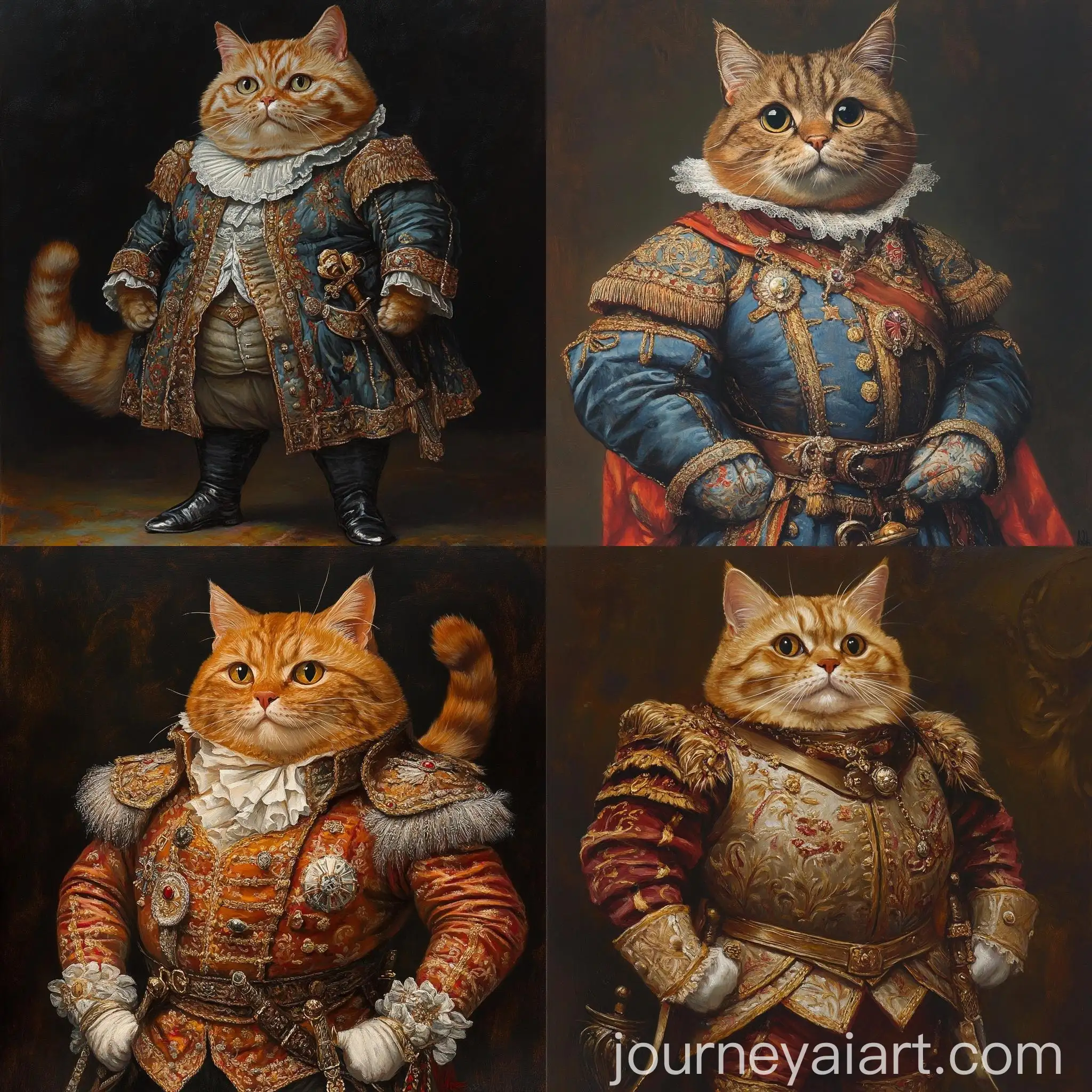 Majestic-Fat-Cat-in-Landsknecht-Uniform-Artwork