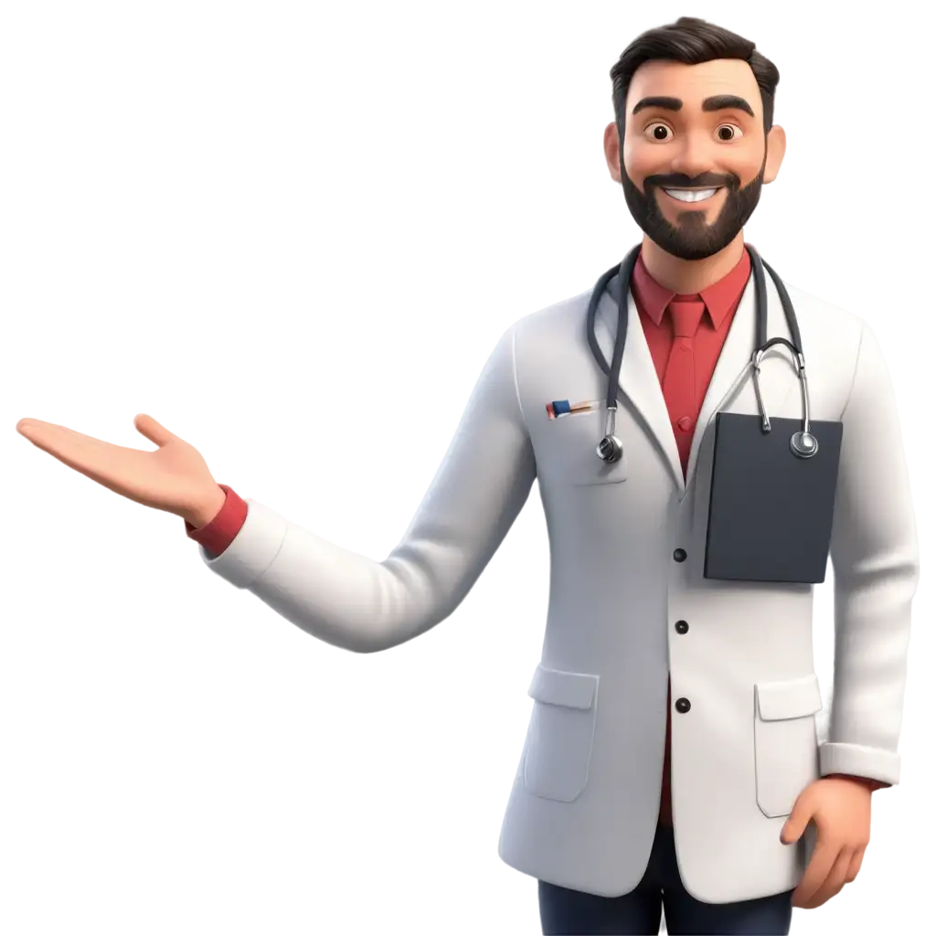 3D-Animated-Male-DoctorPNG-Image-Usage-Guide-Smiling-PNG-Sticker-for-Healthcare-and-Medical-Designs