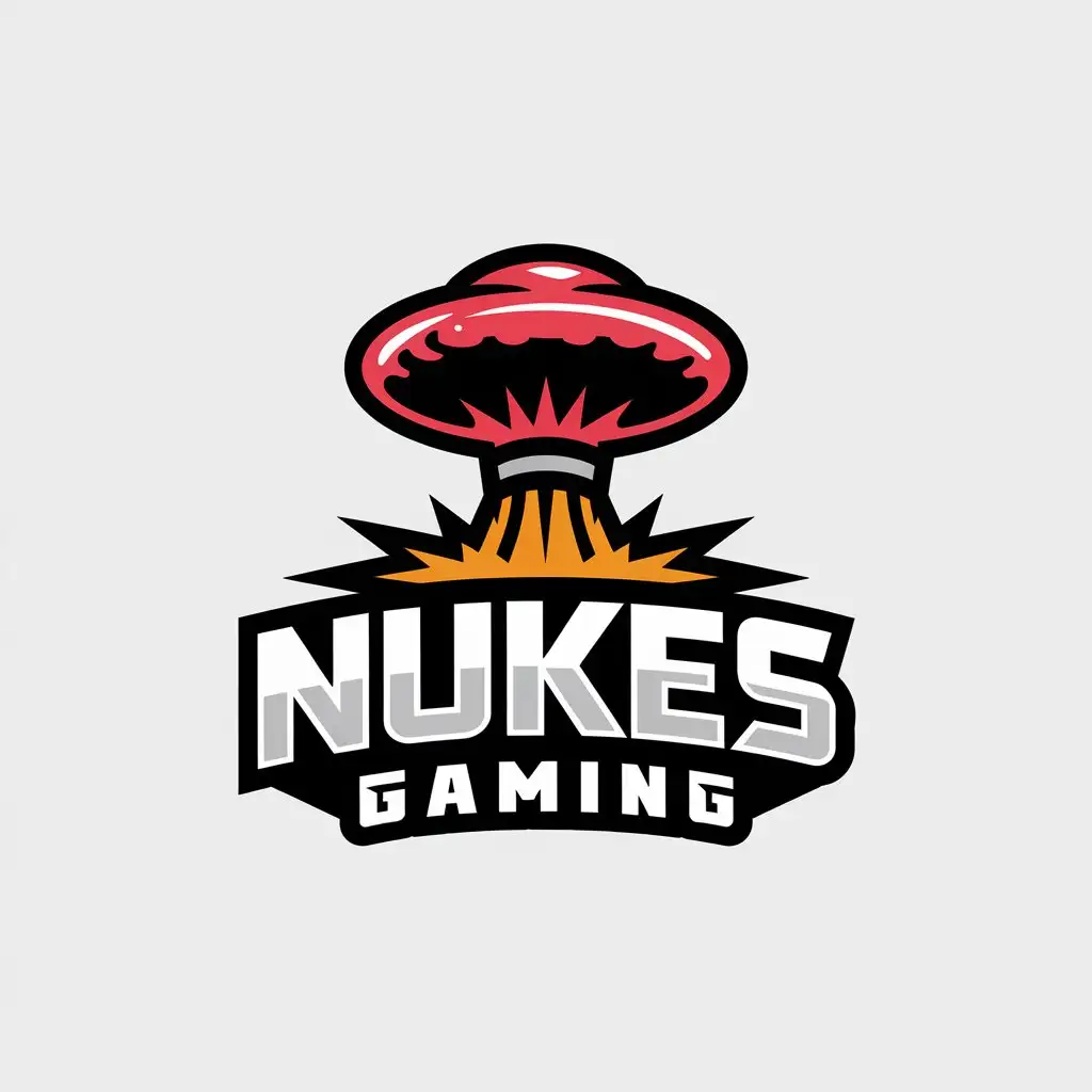 LOGO Design for Nukes Gaming Modern Vector Design with Clear Background